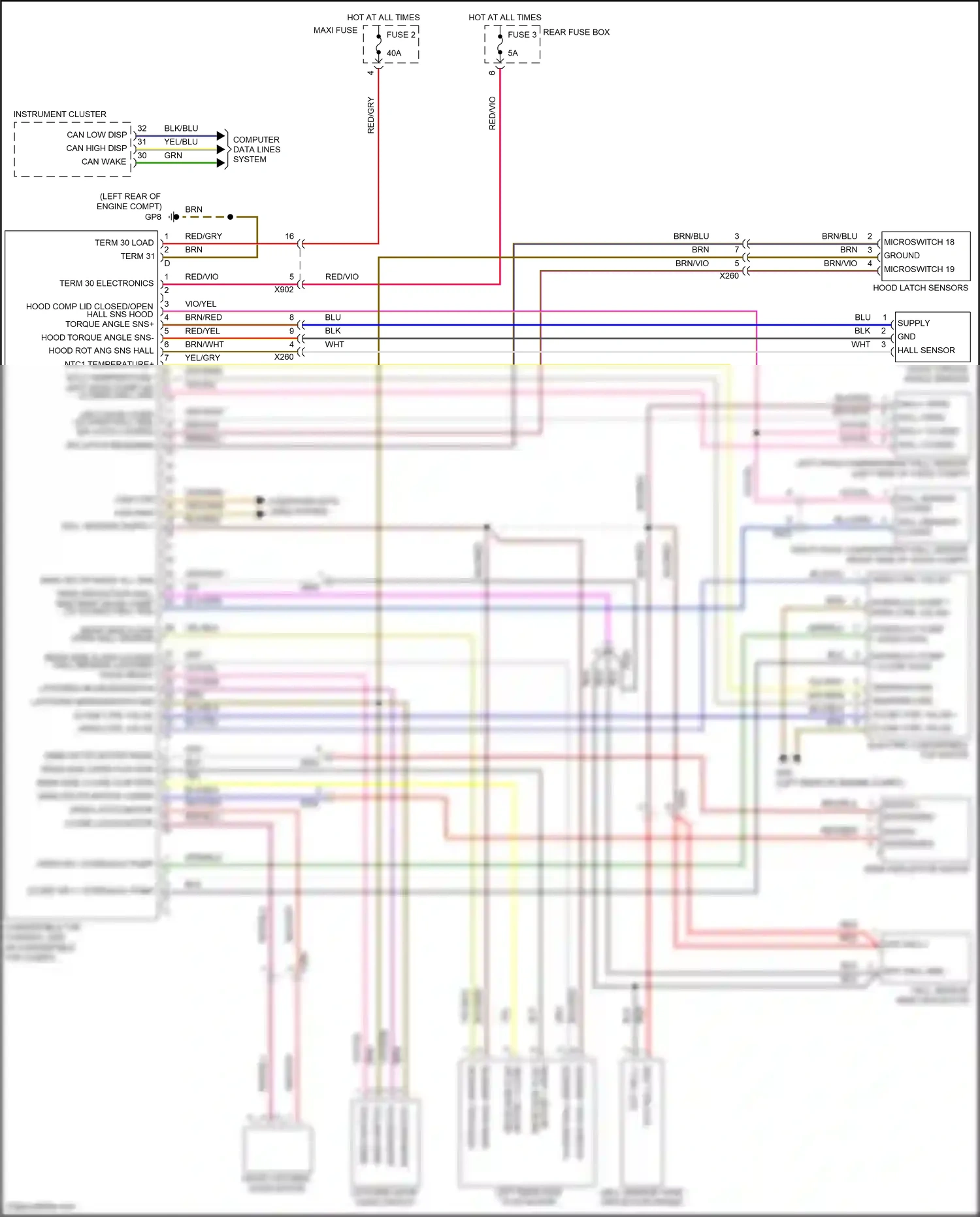 Porsche 911 Carrera 4S 991 (2011-2015) computer data lines system wiring diagram  (61 of 112)