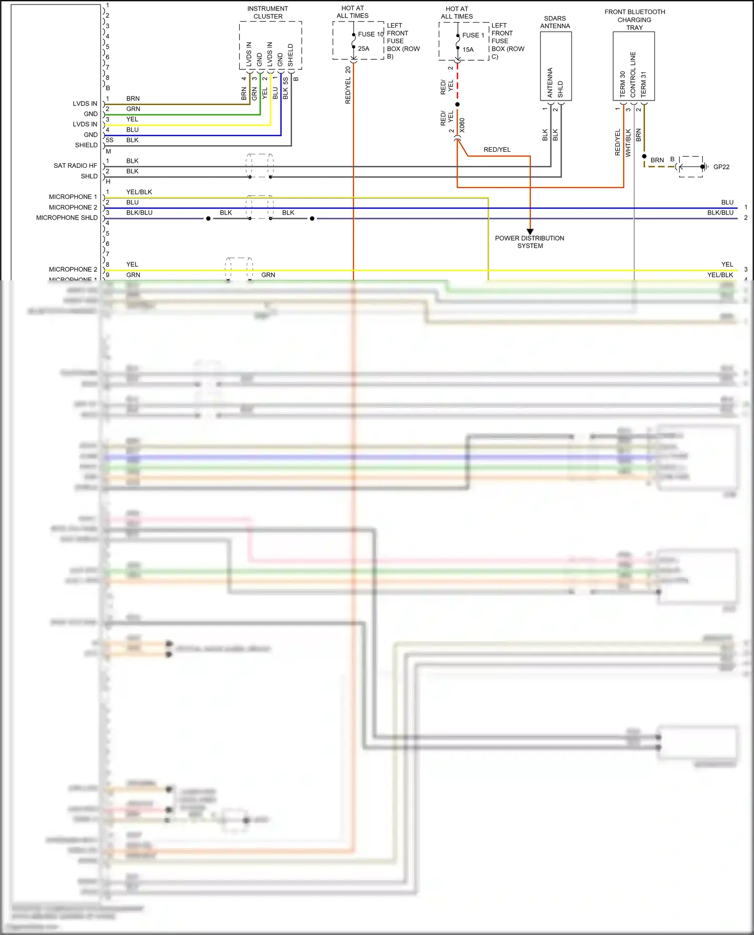 Porsche 911 Carrera 4S 991 (2011-2015) computer data lines system wiring diagram  (98 of 112)