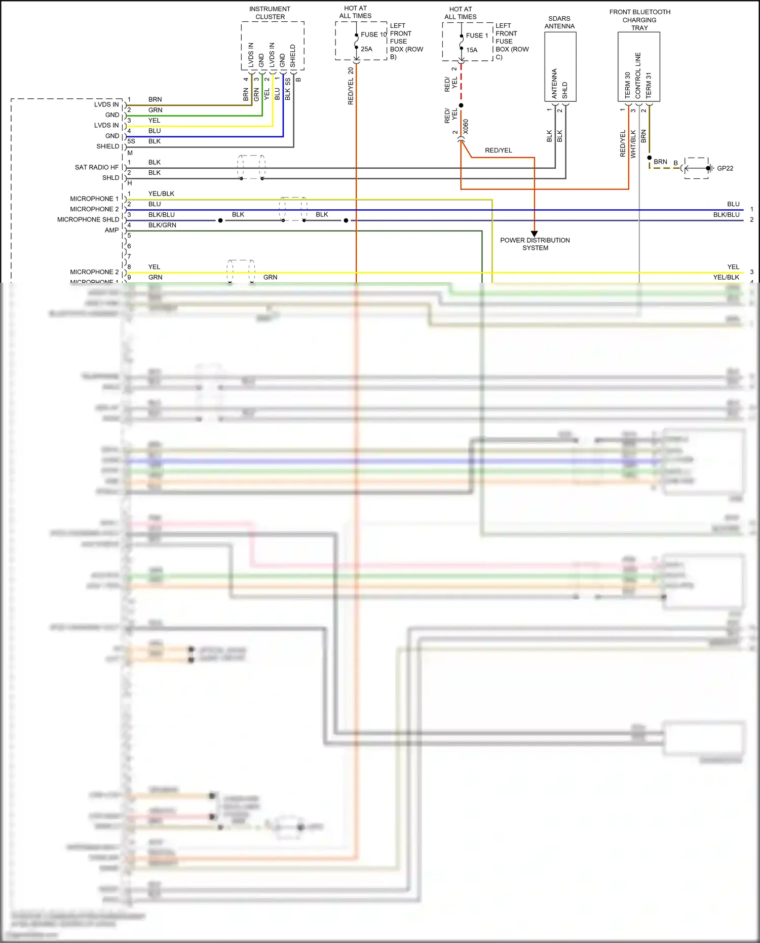 Porsche 911 Carrera 4S 991 (2011-2015) computer data lines system wiring diagram  (100 of 112)