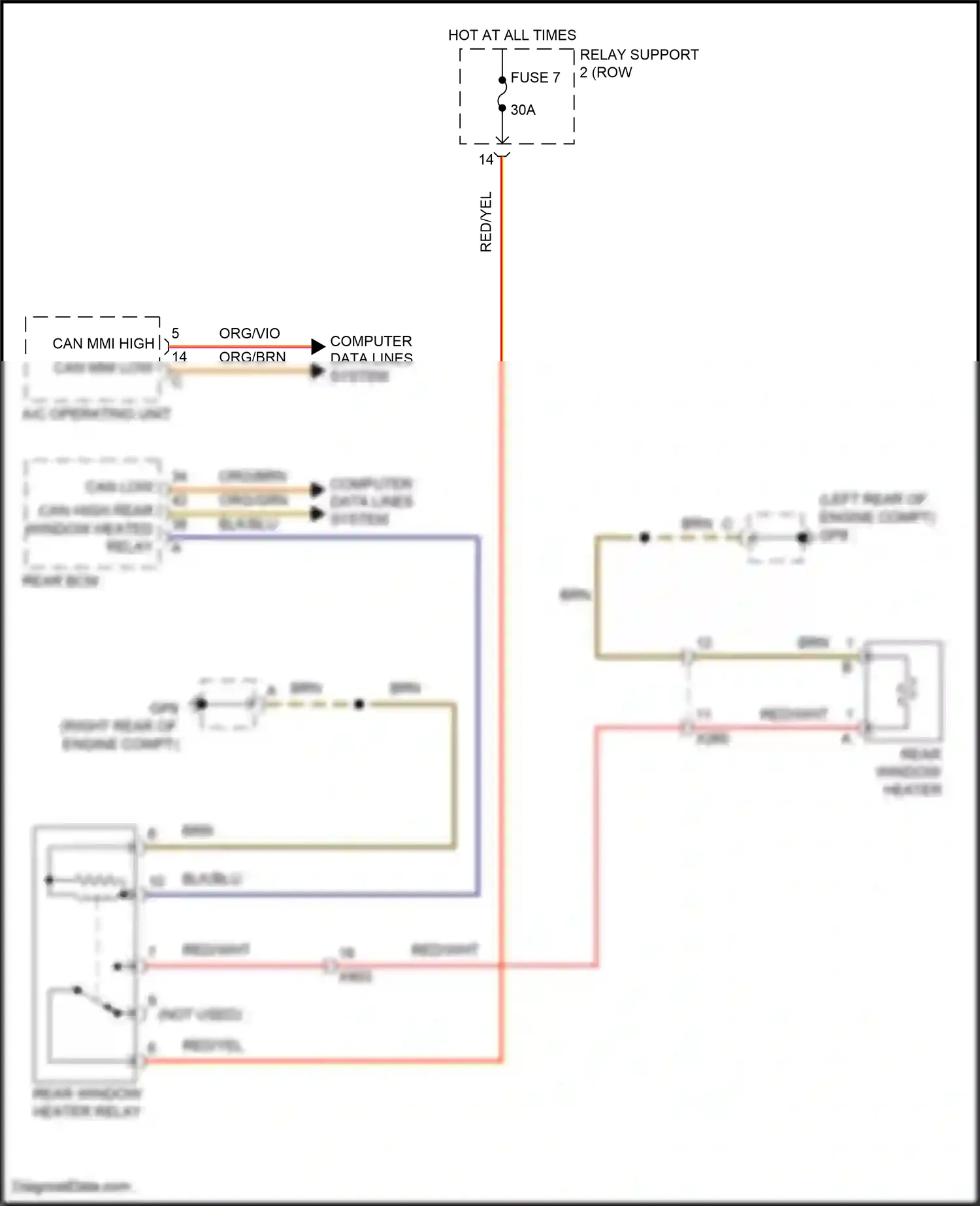 Porsche 911 Carrera 4S 991 (2011-2015) computer data lines system wiring diagram  (71 of 112)