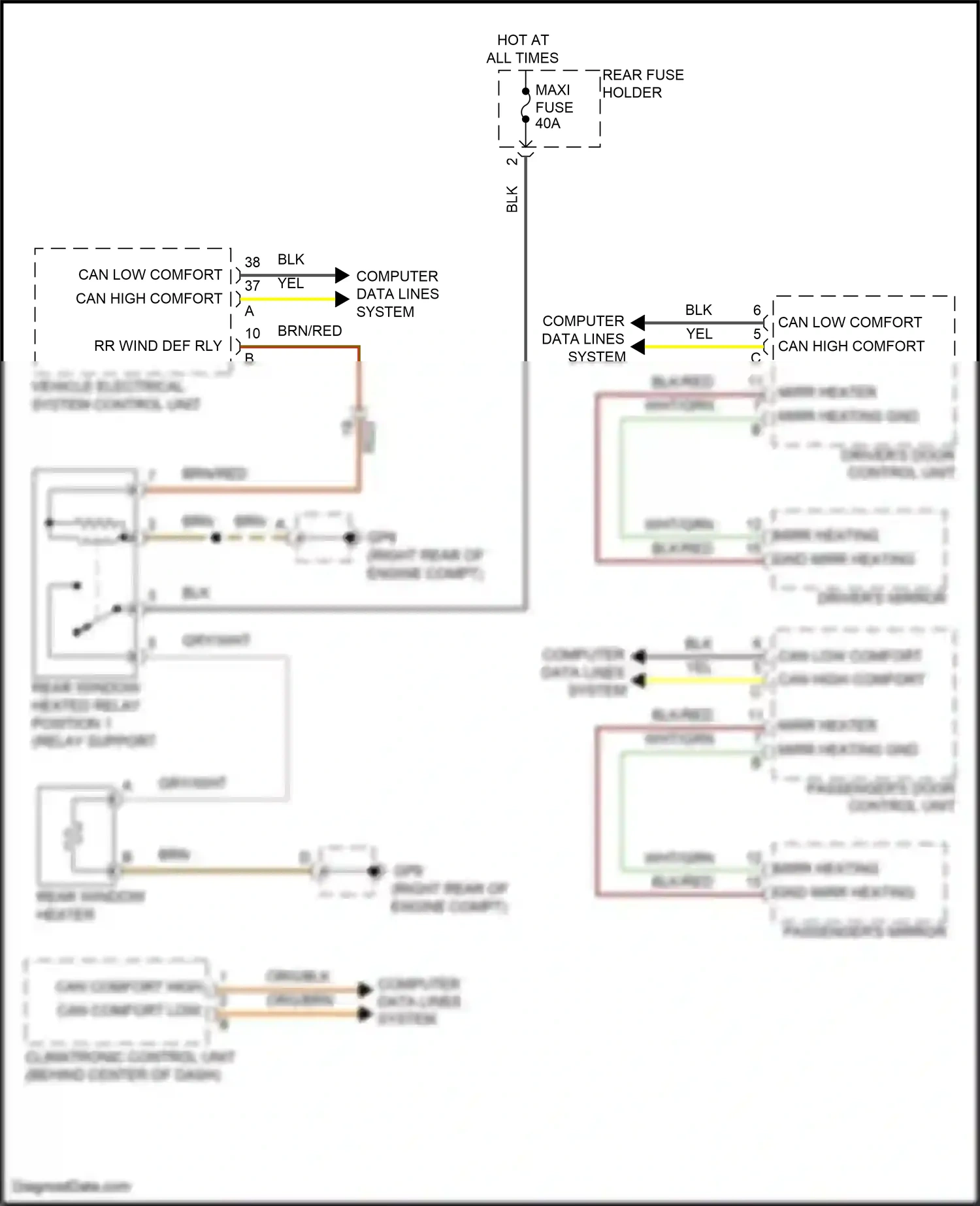 Porsche 911 Carrera 4S 991 (2011-2015) computer data lines system wiring diagram  (76 of 112)