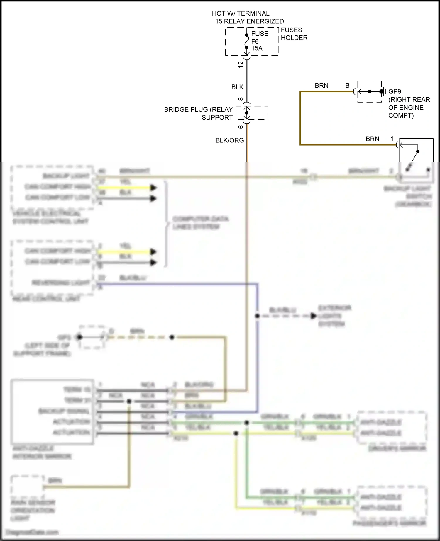 Porsche 911 Carrera 4S 991 (2011-2015) computer data lines system wiring diagram  (42 of 112)