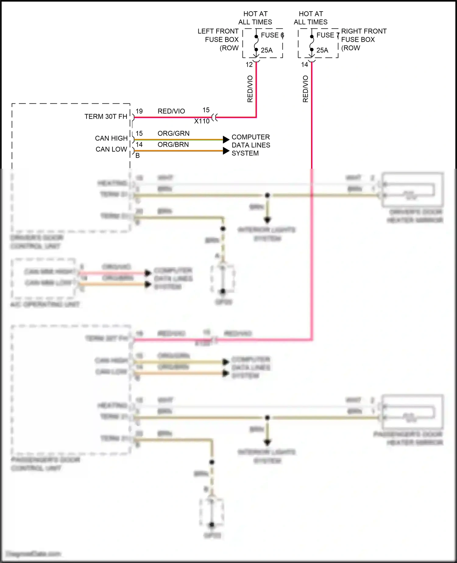 Porsche 911 Carrera 4S 991 (2011-2015) computer data lines system wiring diagram  (75 of 112)