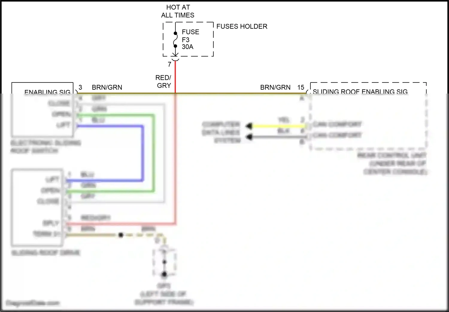 Porsche 911 Carrera 4S 991 (2011-2015) computer data lines system wiring diagram  (68 of 112)