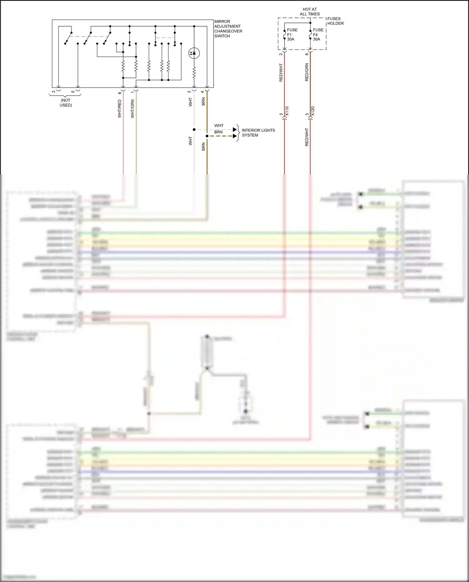 Porsche 911 Carrera 4S 991 (2011-2015) control switch ground wiring diagram  (3 of 3)