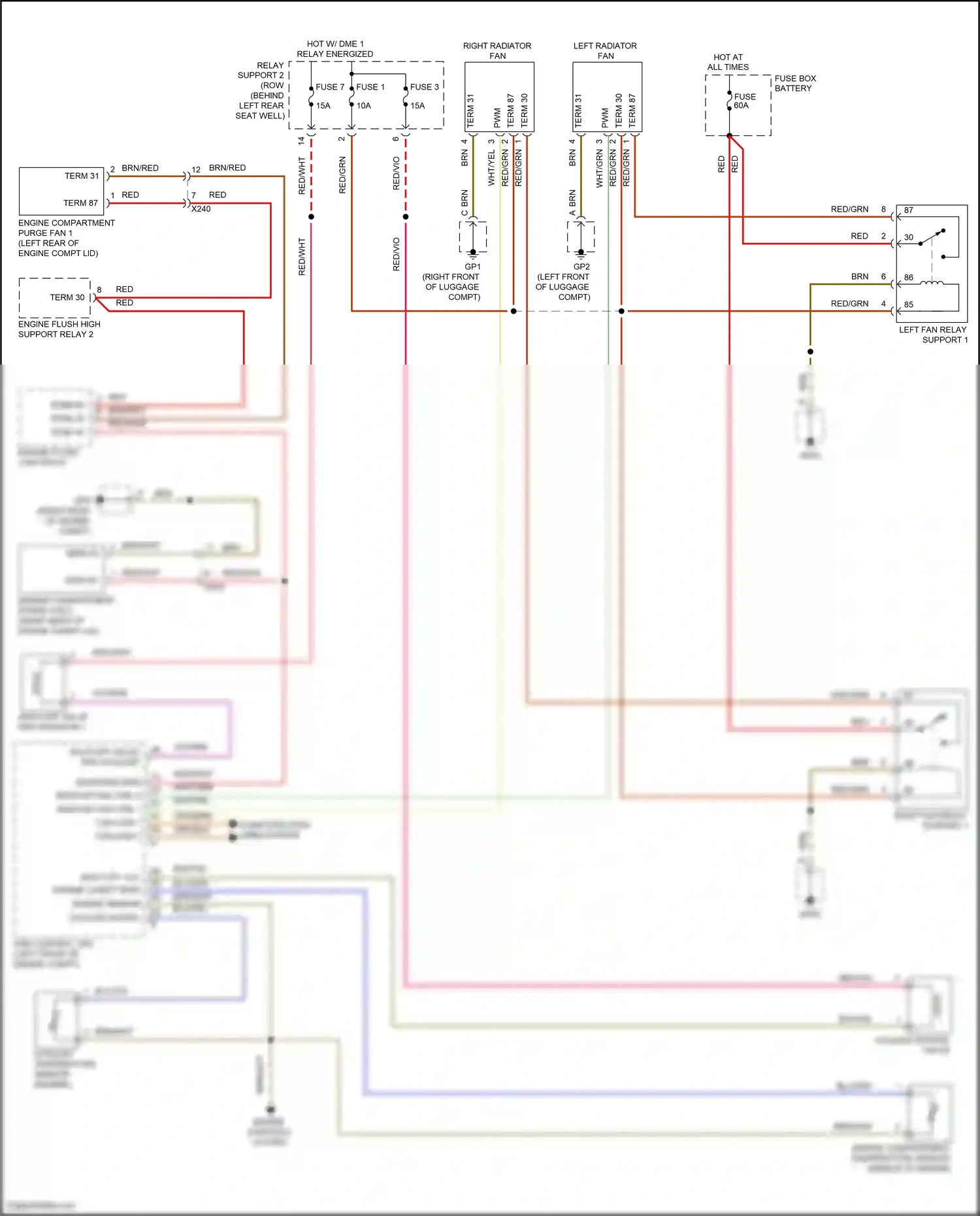 Porsche 911 Carrera 4S 991 (2011-2015) coolant temperature sensor wiring diagram  (2 of 2)