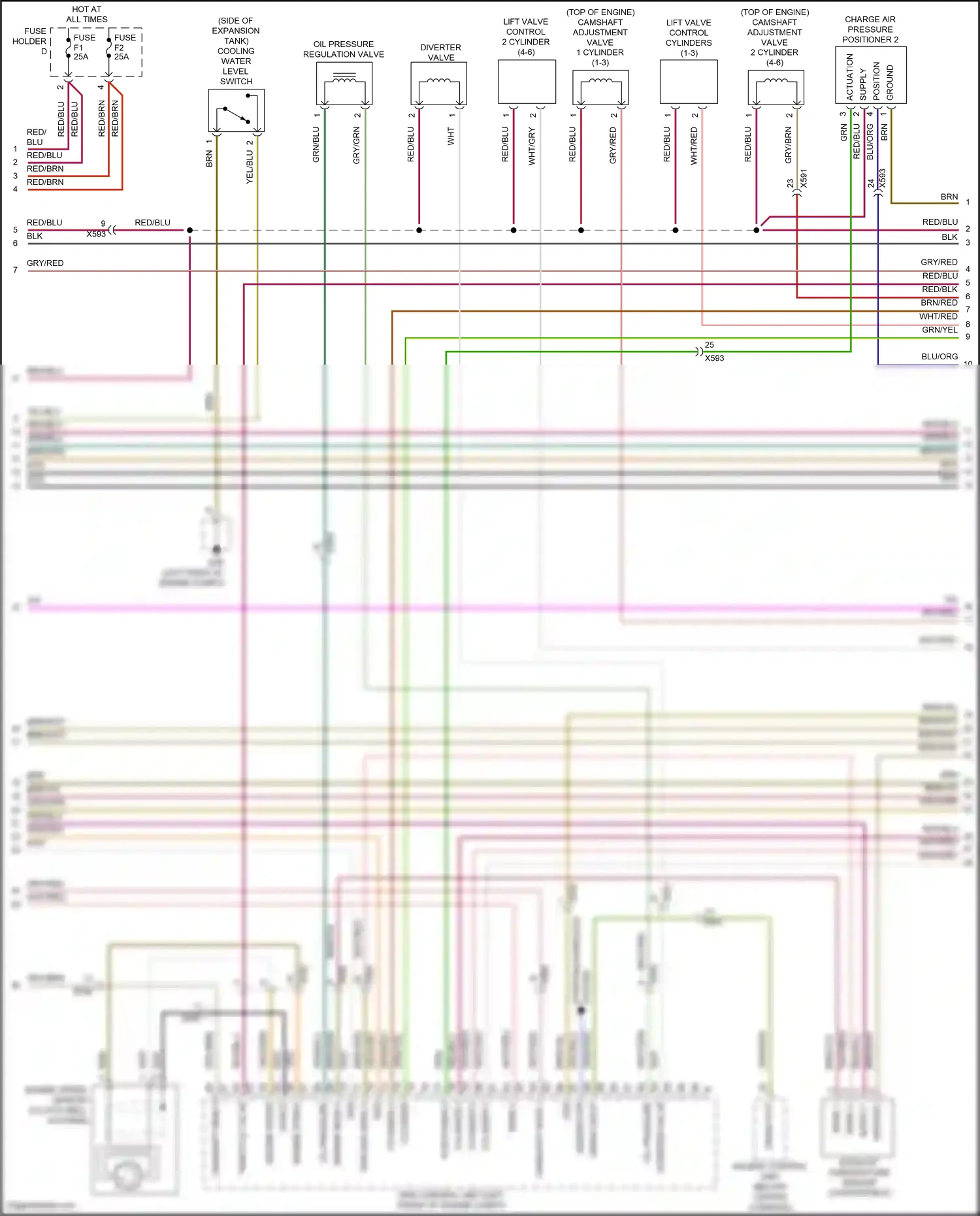 Porsche 911 Carrera 4S 991 (2011-2015) crash input wiring diagram  (1 of 1)