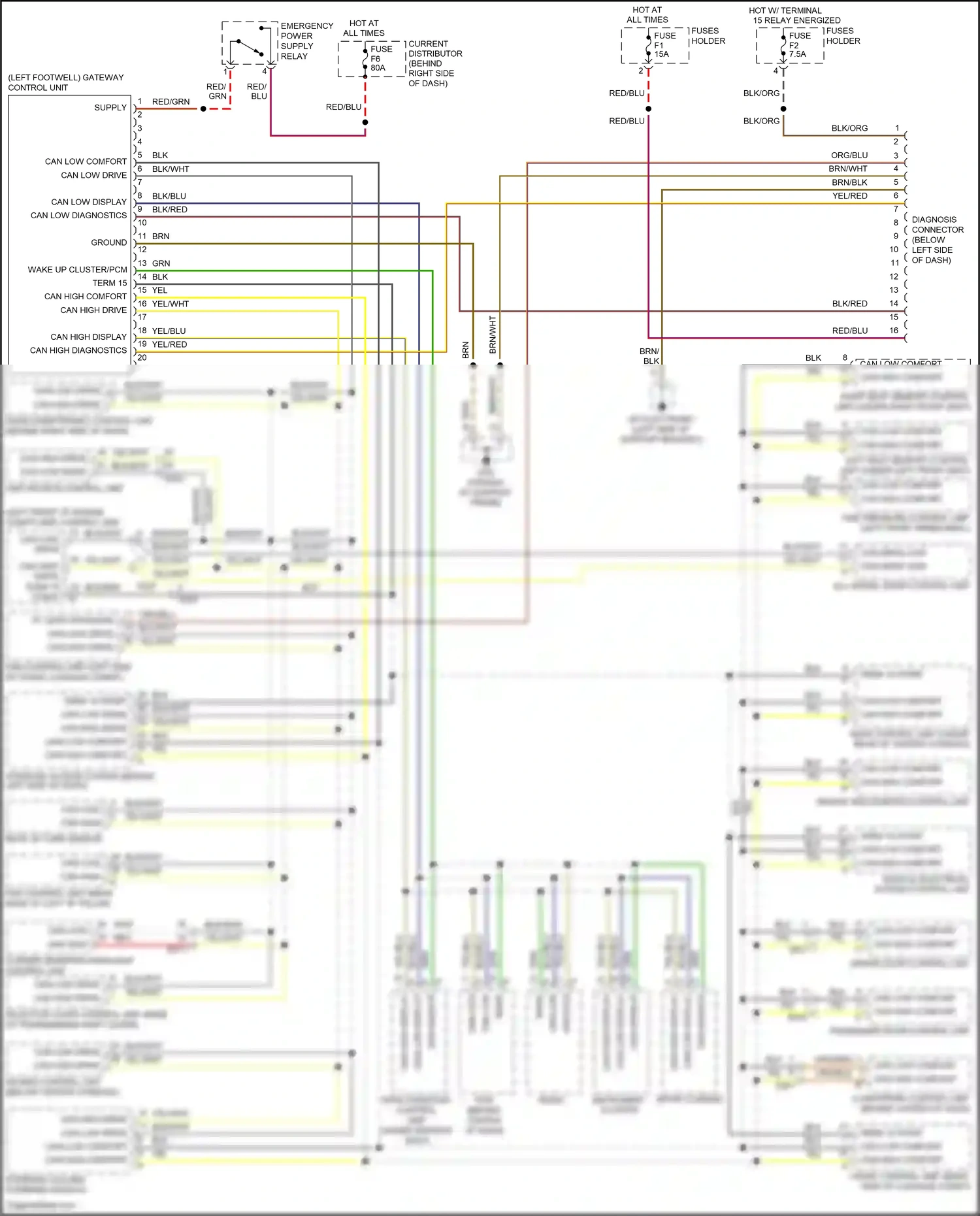Porsche 911 Carrera 4S 991 (2011-2015) current distributor wiring diagram  (14 of 18)