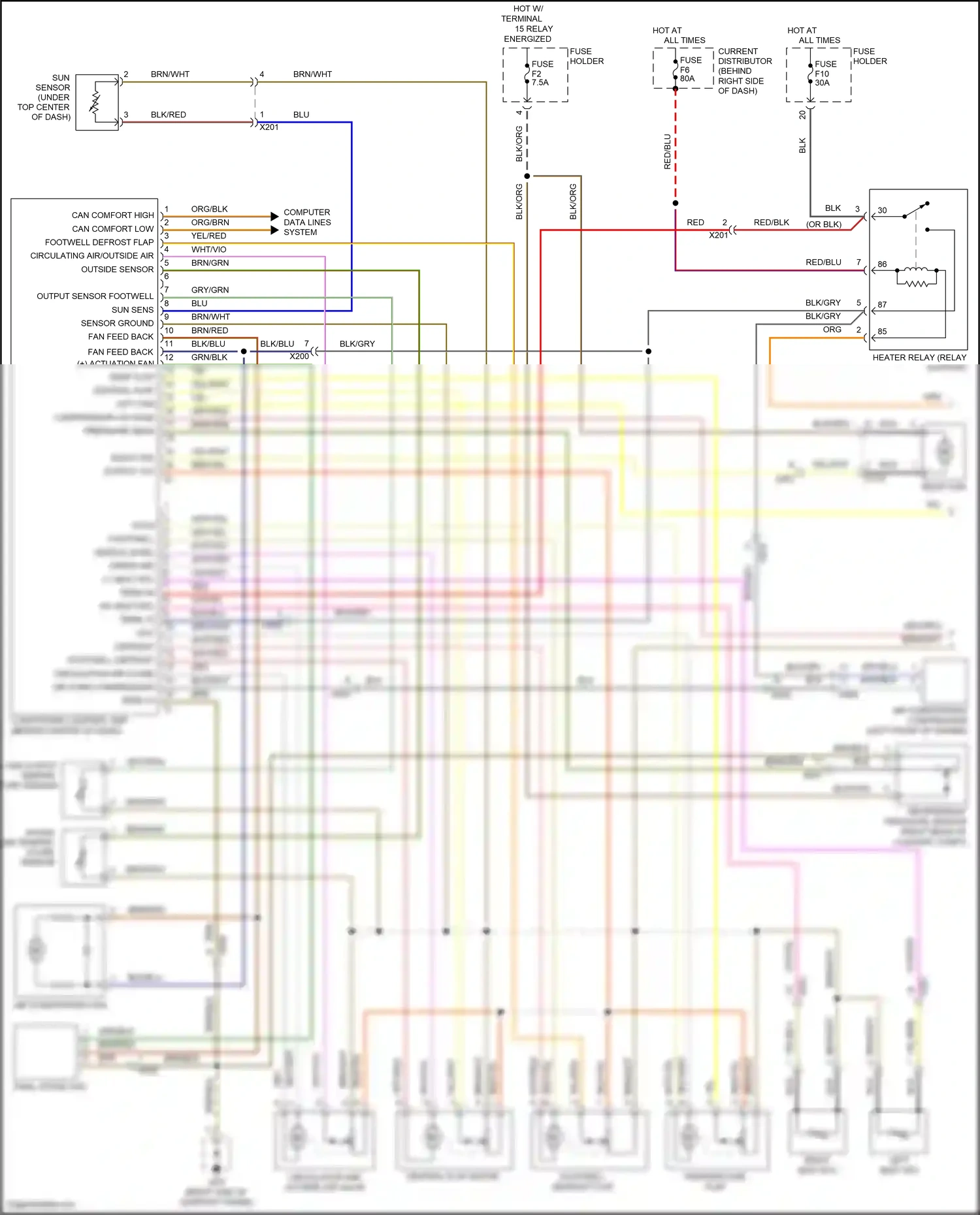 Porsche 911 Carrera 4S 991 (2011-2015) current distributor wiring diagram  (2 of 18)