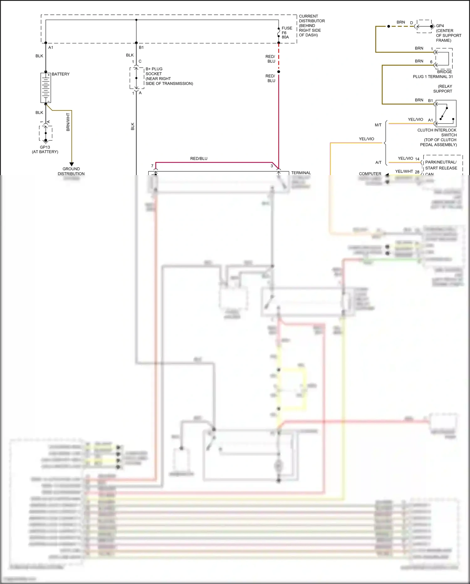 Porsche 911 Carrera 4S 991 (2011-2015) data line wiring diagram  (1 of 1)