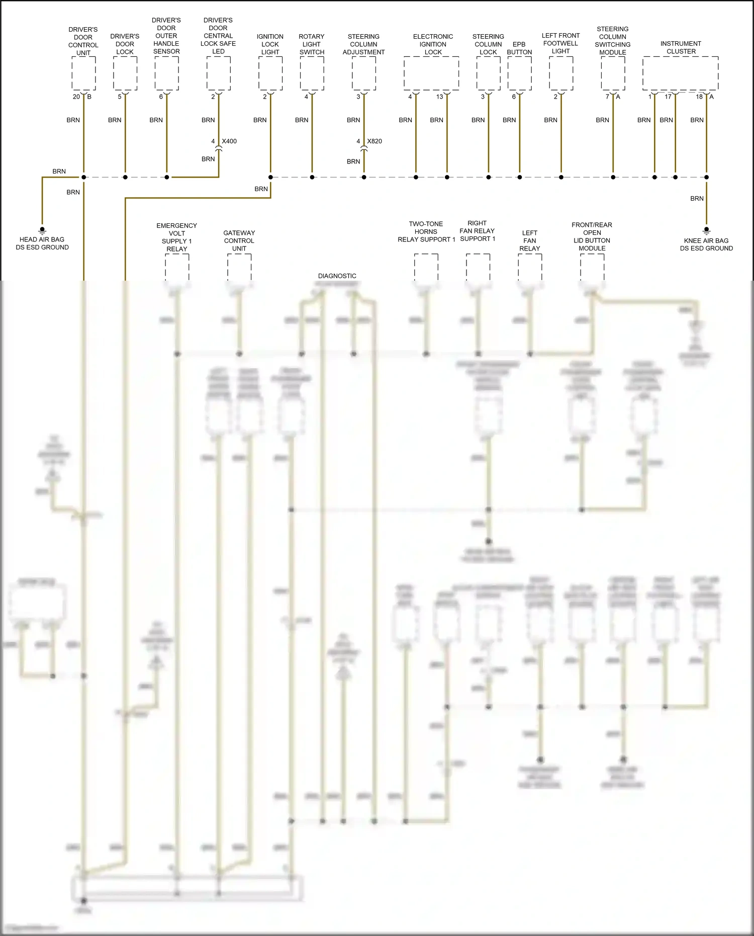 Porsche 911 Carrera 4S 991 (2011-2015) diagnostic plug socket wiring diagram  (2 of 7)