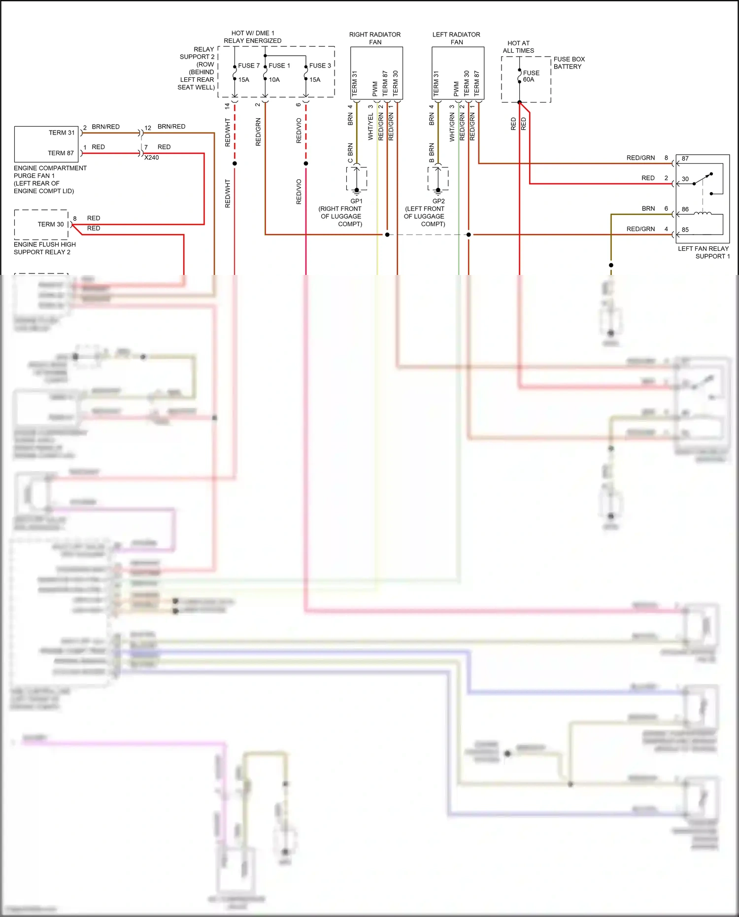 Porsche 911 Carrera 4S 991 (2011-2015) engine compartment temperature sensor wiring diagram  (1 of 6)