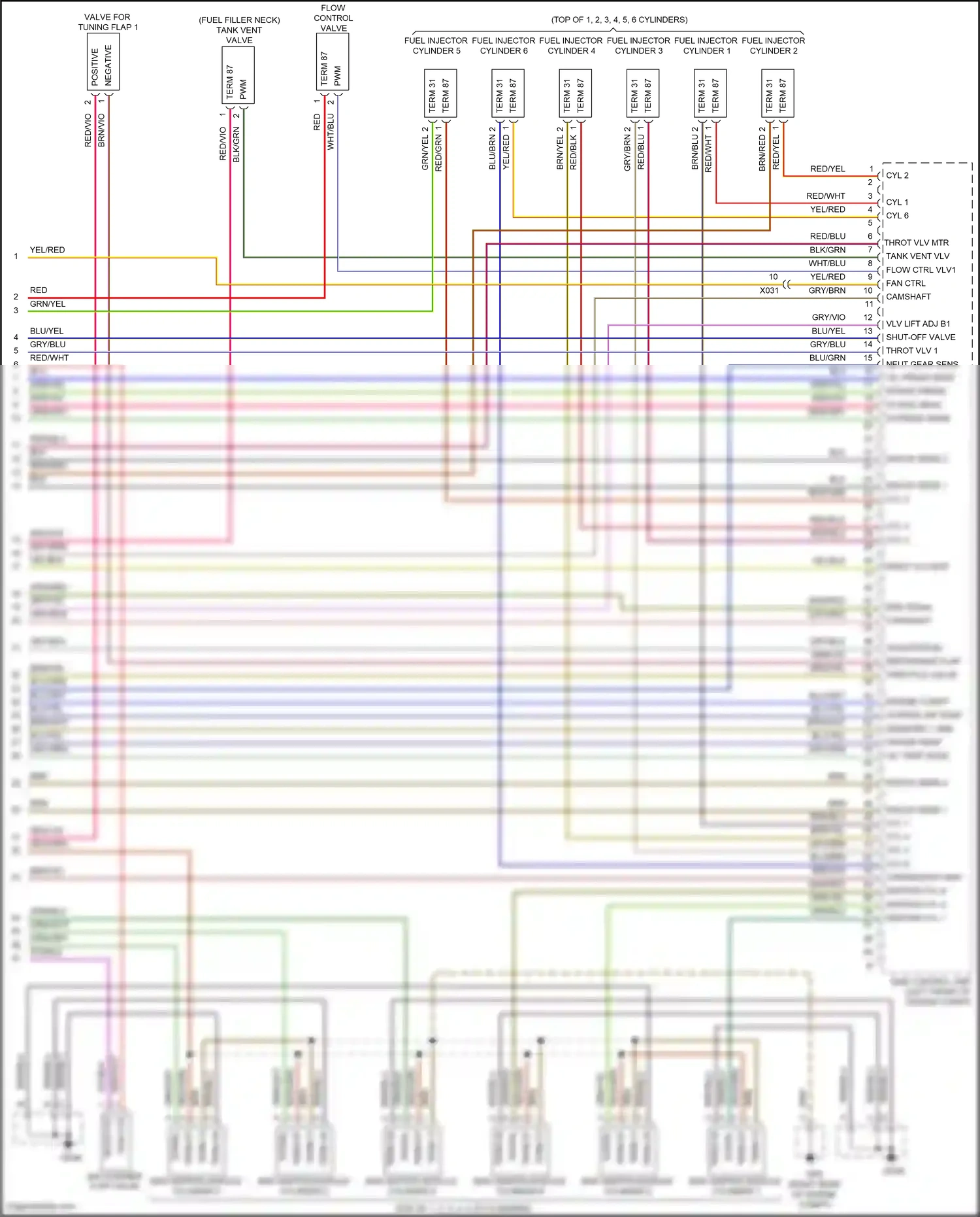 Porsche 911 Carrera 4S 991 (2011-2015) engine compt) wiring diagram  (1 of 3)