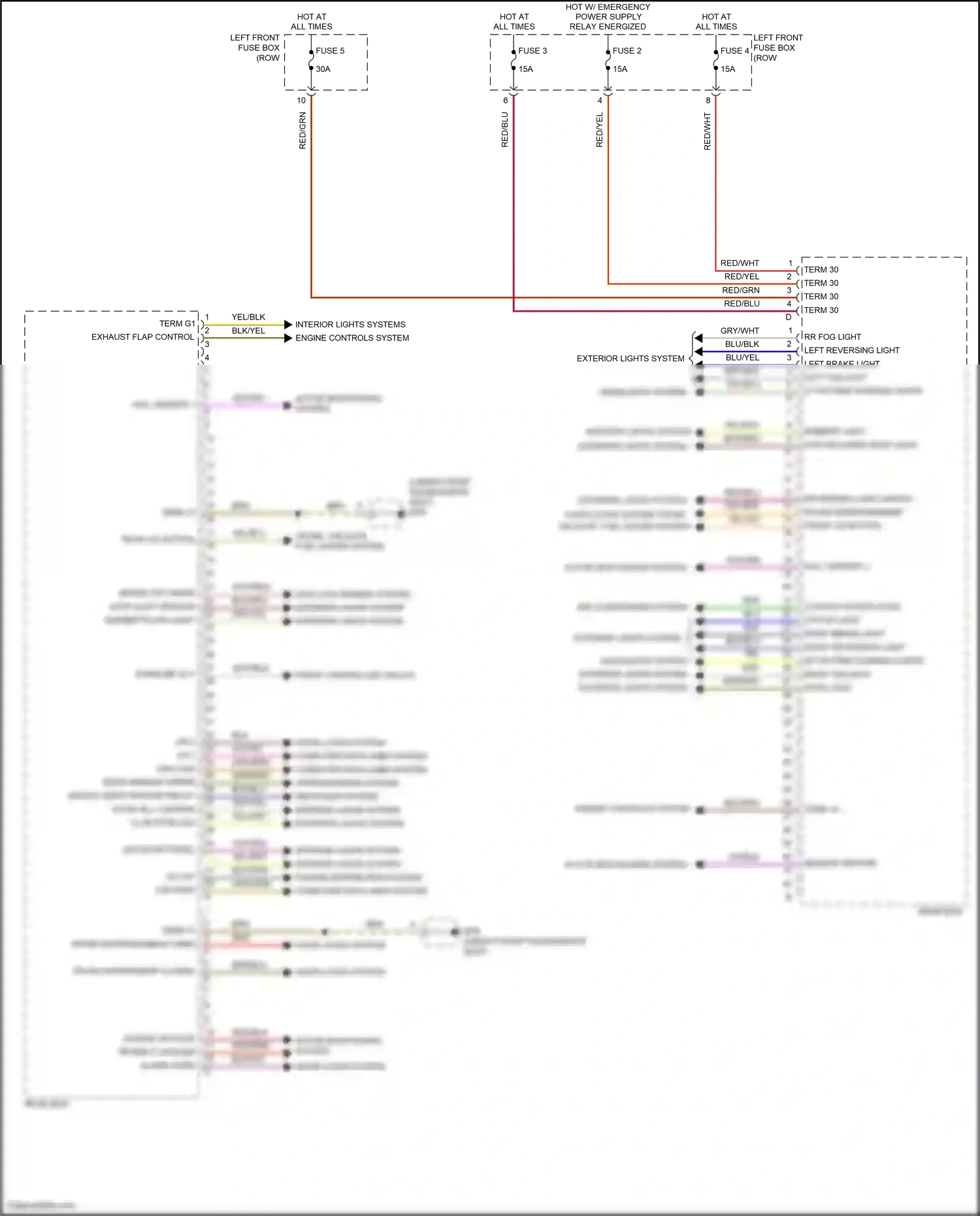 Porsche 911 Carrera 4S 991 (2011-2015) engine controls system wiring diagram  (9 of 9)