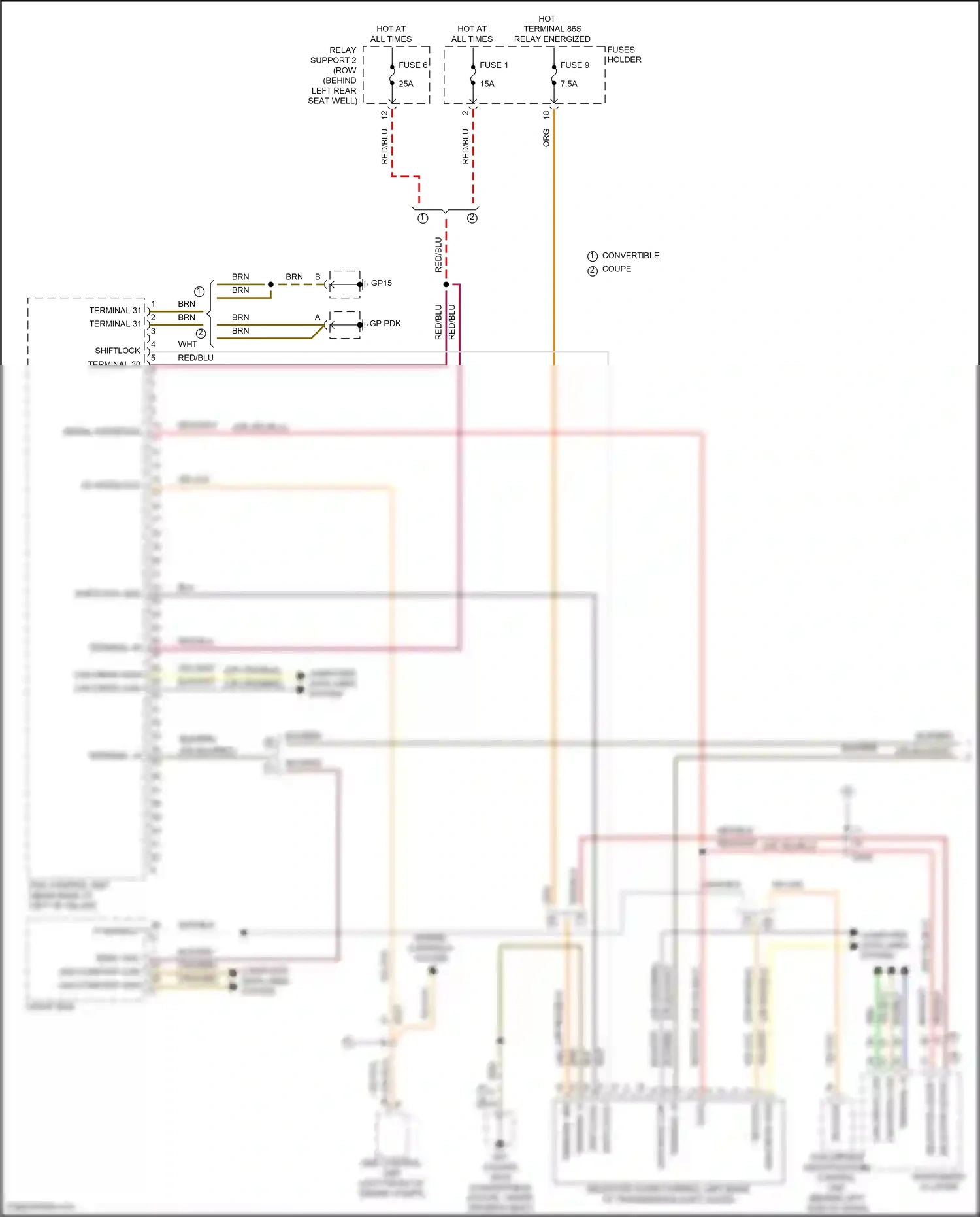 Porsche 911 Carrera 4S 991 (2011-2015) engine controls system wiring diagram  (7 of 9)