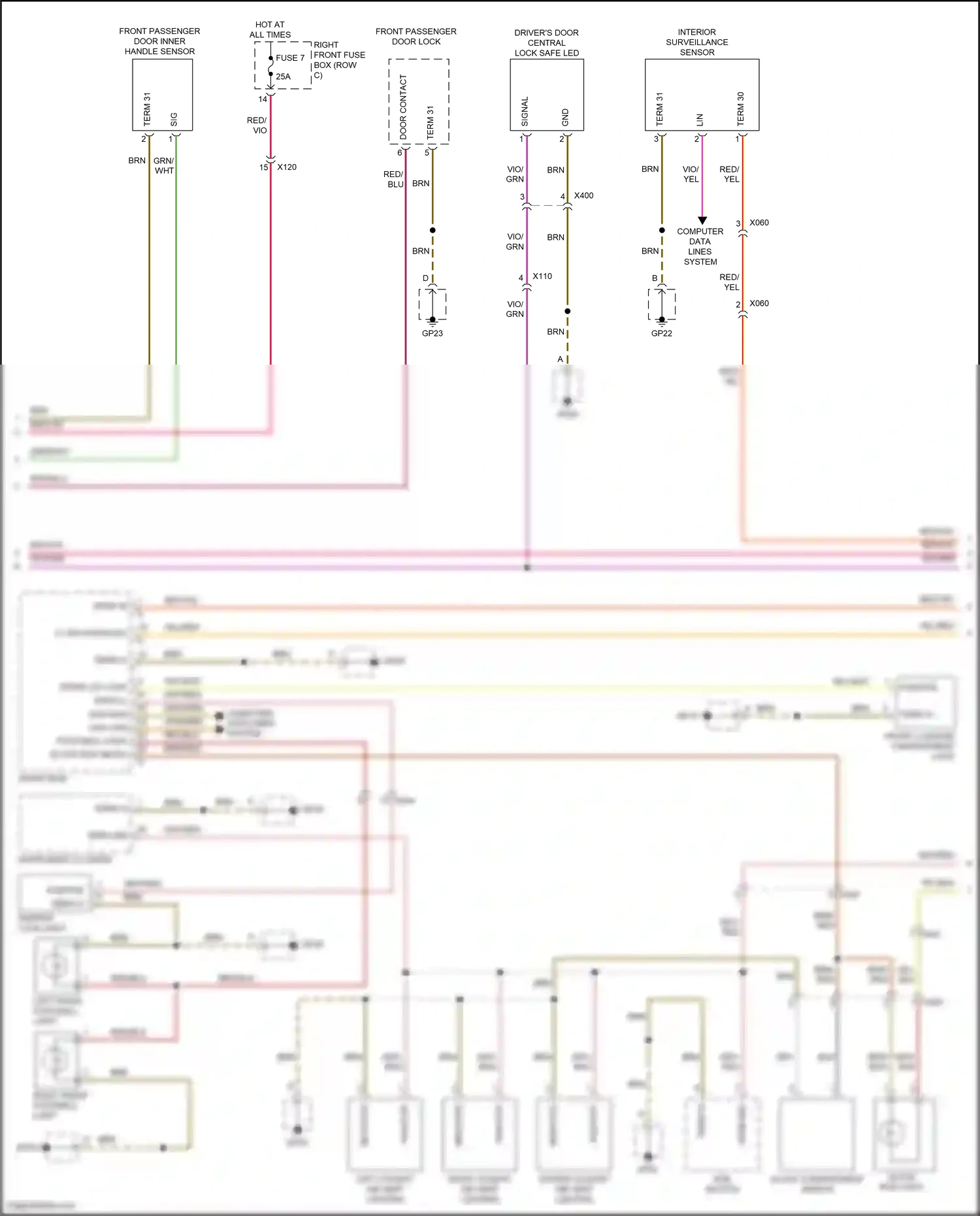 Porsche 911 Carrera 4S 991 (2011-2015) epb button wiring diagram  (3 of 5)