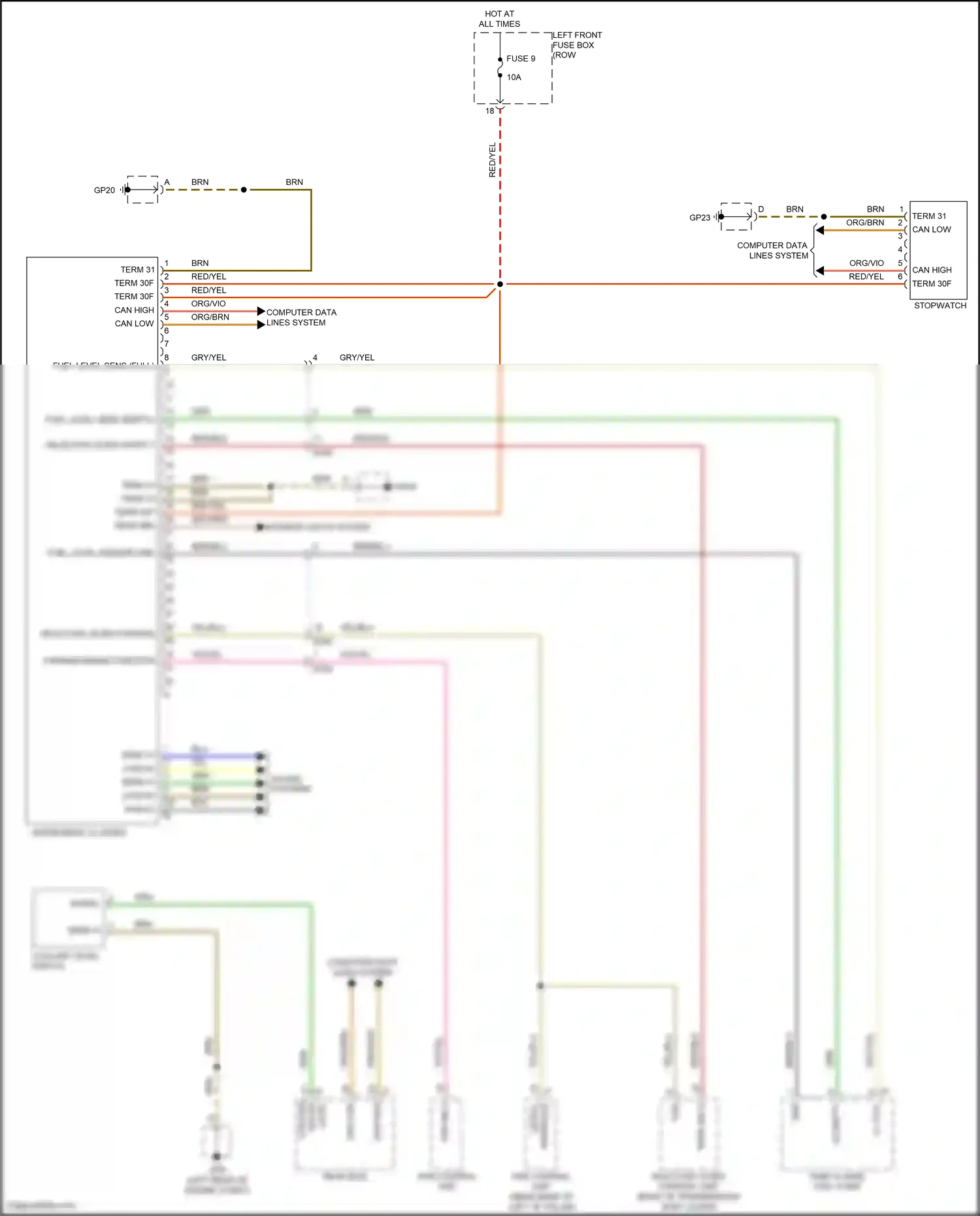 Porsche 911 Carrera 4S 991 (2011-2015) epb control unit wiring diagram  (6 of 7)