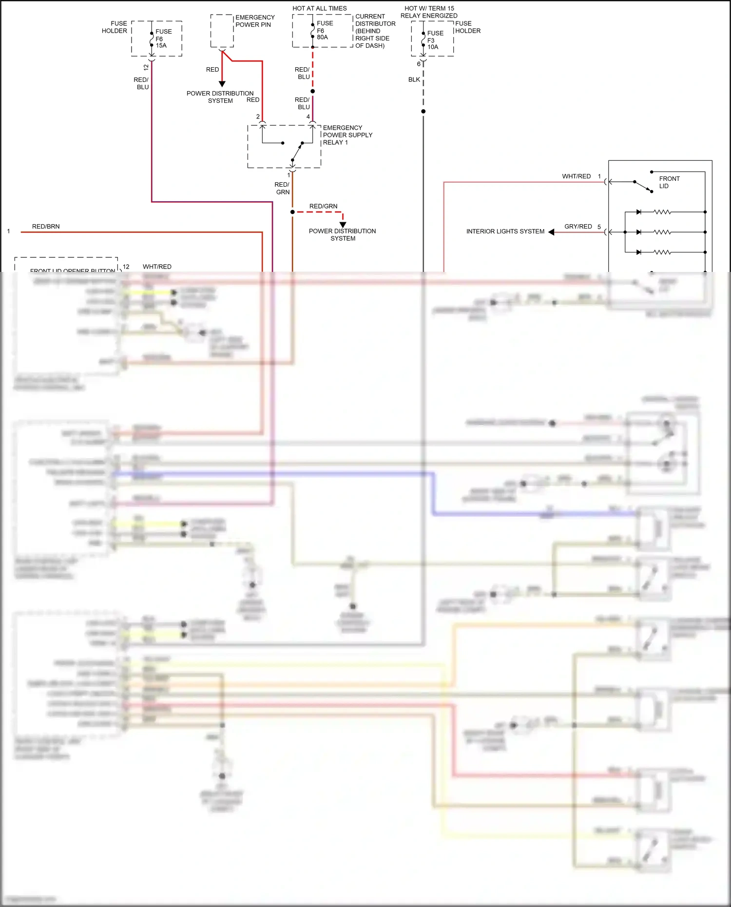 Porsche 911 Carrera 4S 991 (2011-2015) function lt cls alarm wiring diagram  (1 of 2)