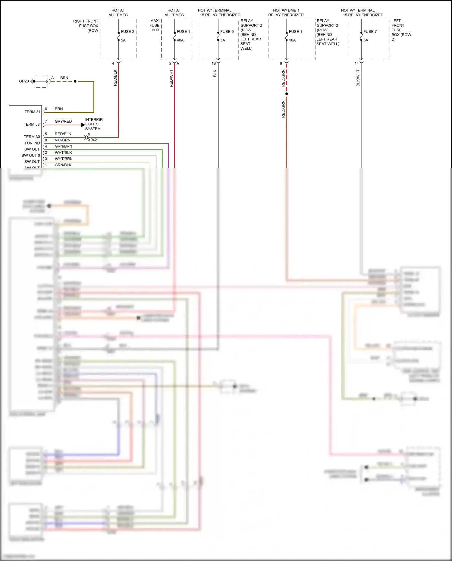 Porsche 911 Carrera 4S 991 (2011-2015) interlock - wiring diagram  (3 of 3)