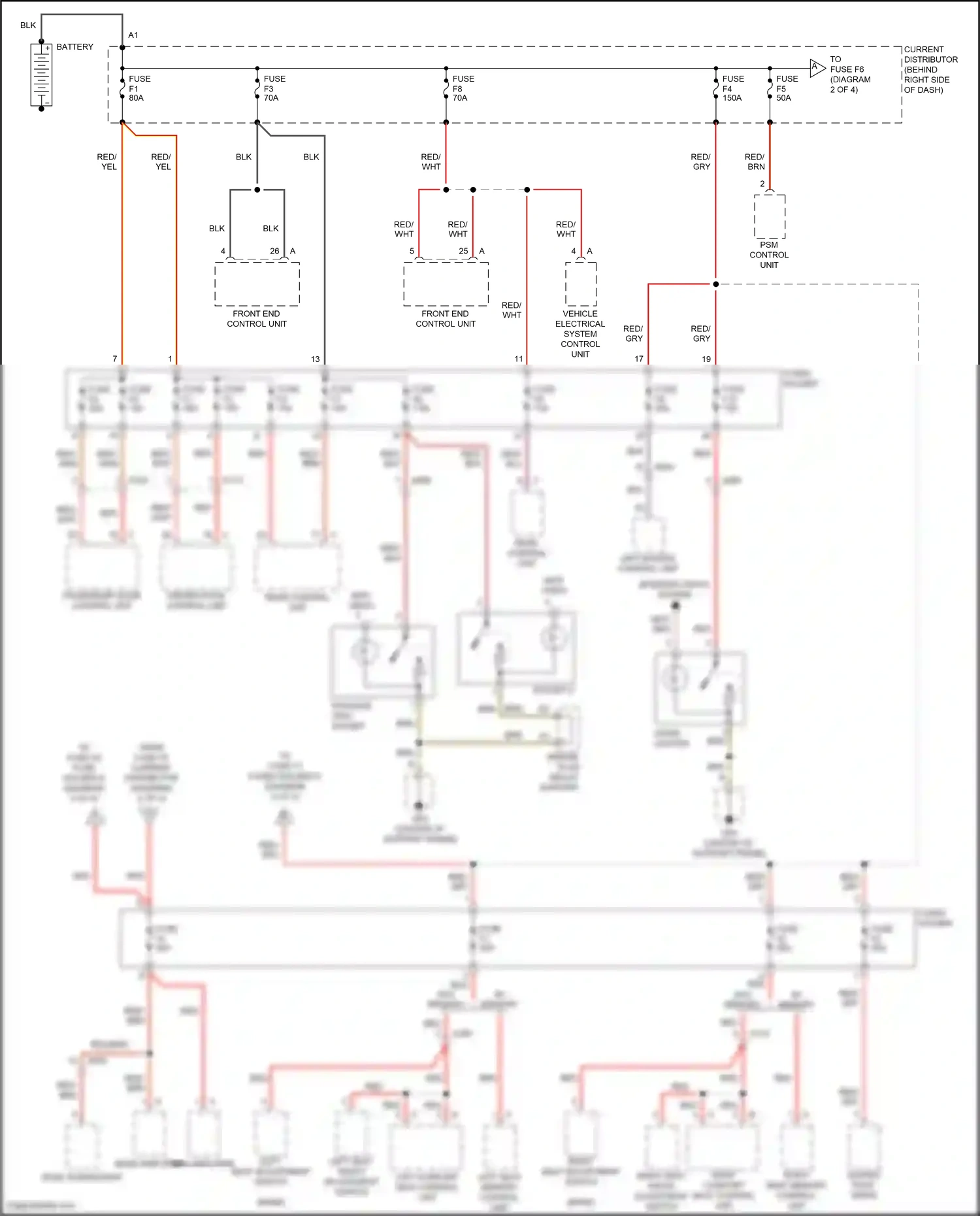 Porsche 911 Carrera 4S 991 (2011-2015) left seat width adjustment switch wiring diagram  (2 of 2)