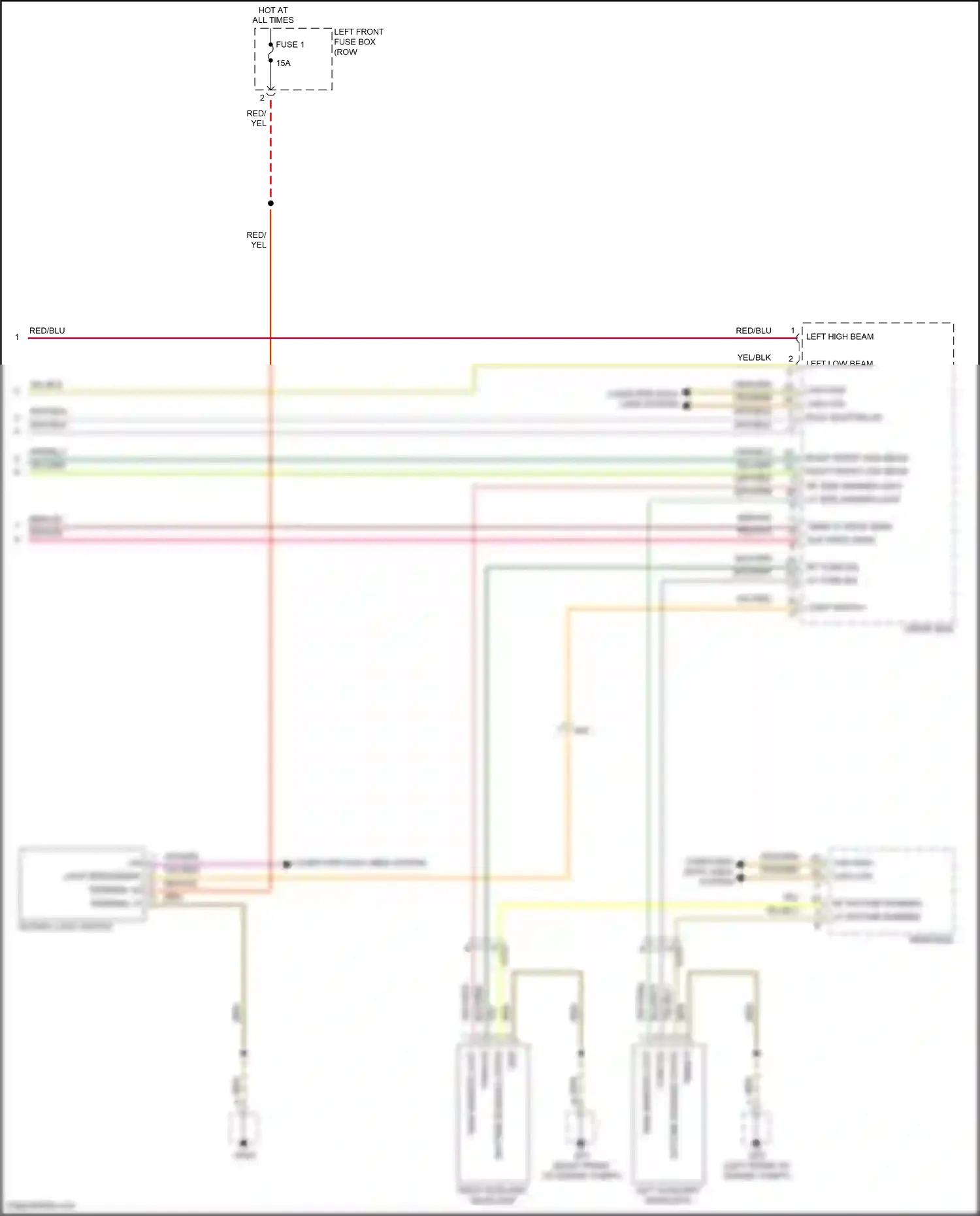 Porsche 911 Carrera 4S 991 (2011-2015) light switch wiring diagram  (3 of 6)