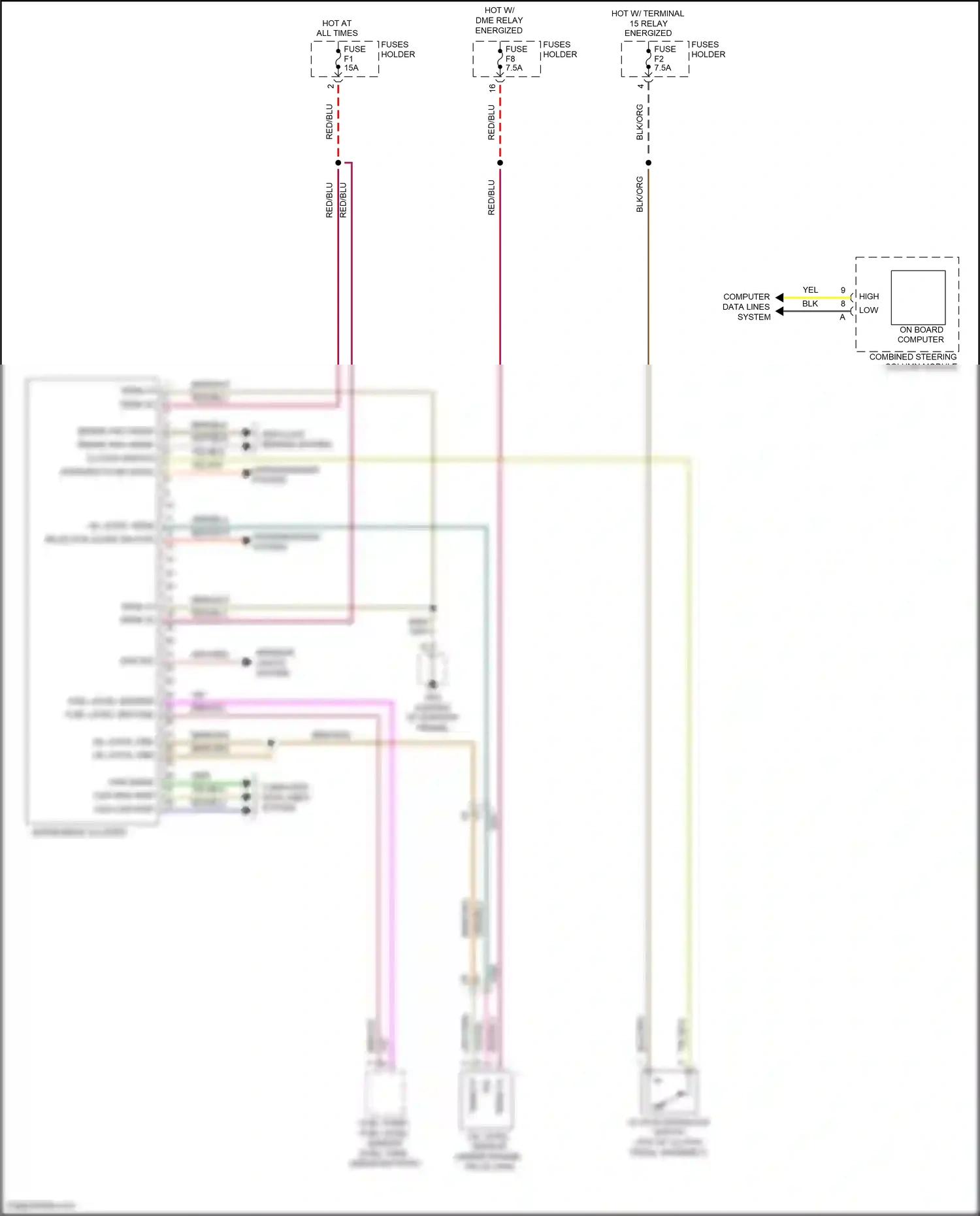 Porsche 911 Carrera 4S 991 (2011-2015) on-board computer wiring diagram  (1 of 1)