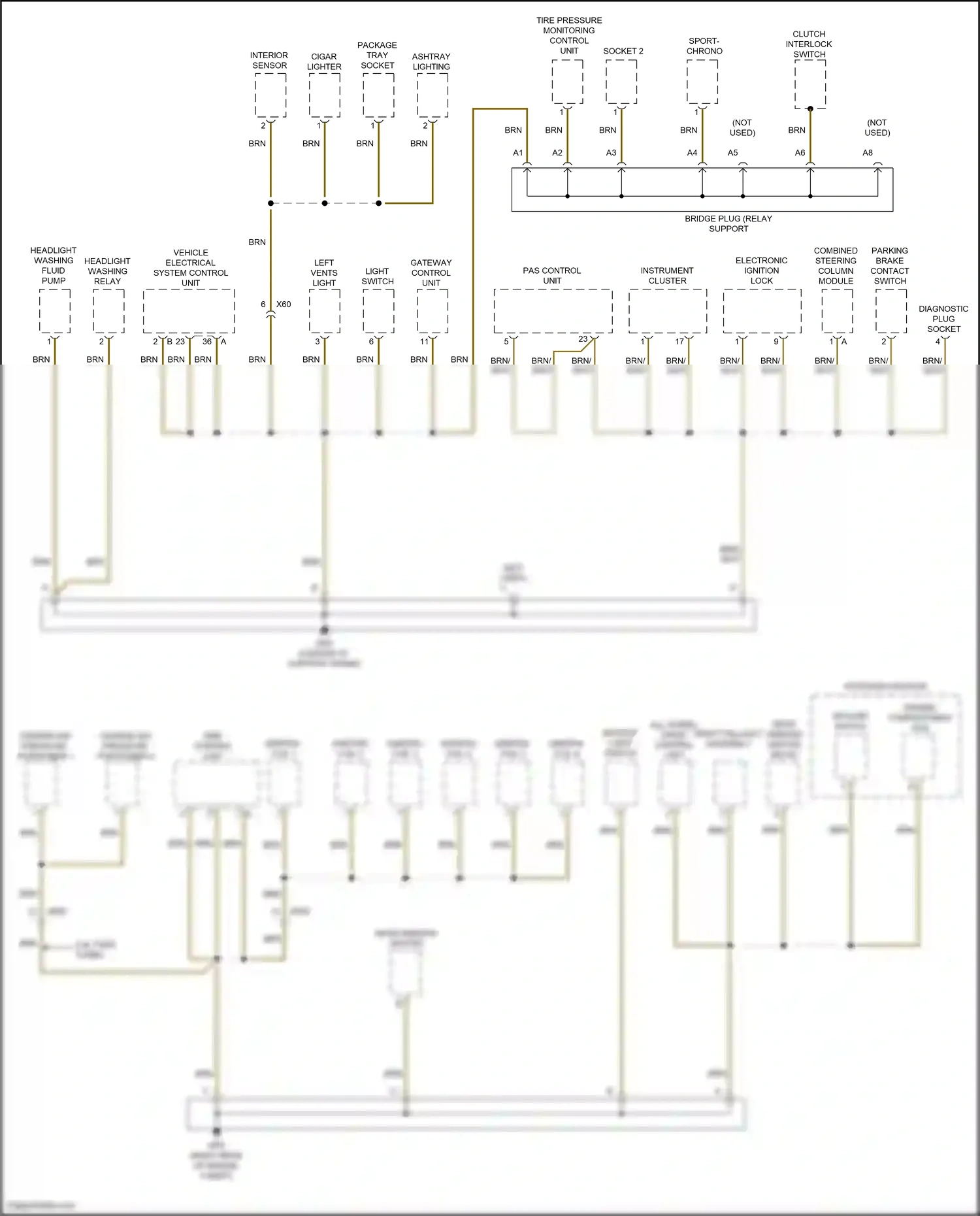 Porsche 911 Carrera 4S 991 (2011-2015) pas control unit wiring diagram  (2 of 3)