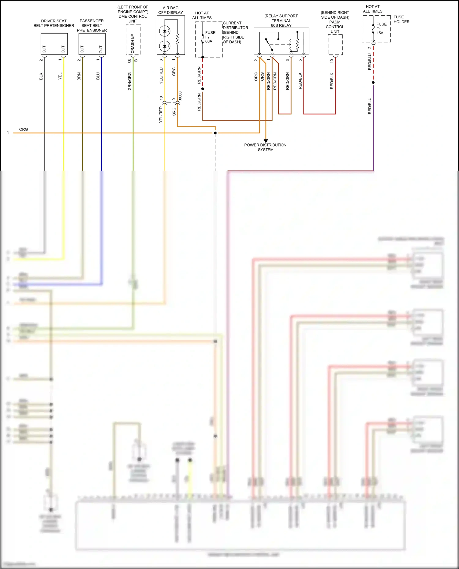 Porsche 911 Carrera 4S 991 (2011-2015) pasm control unit wiring diagram  (9 of 9)
