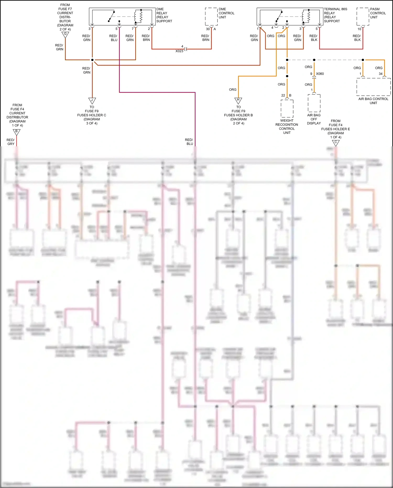 Porsche 911 Carrera 4S 991 (2011-2015) quantity control valve wiring diagram  (1 of 2)