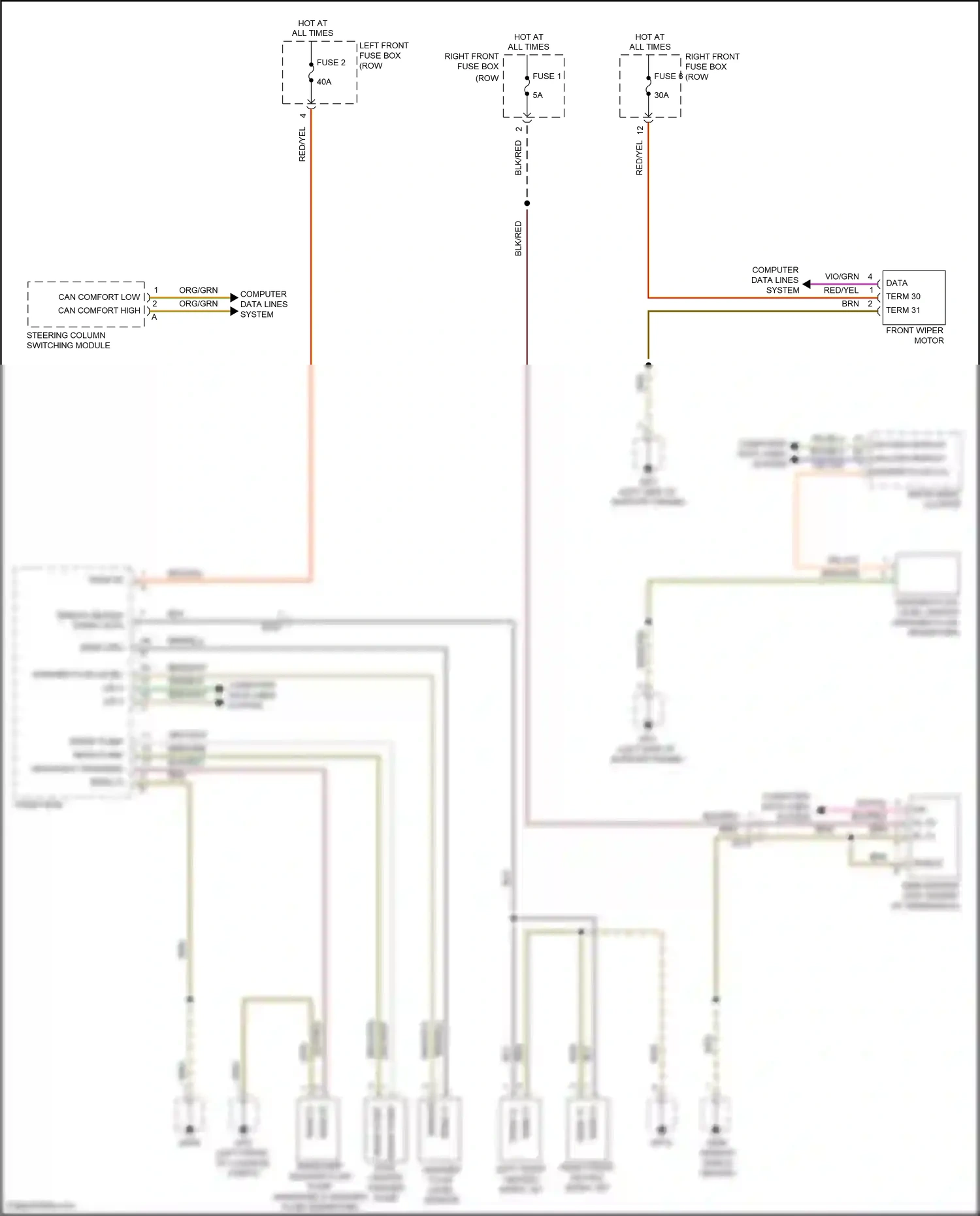 Porsche 911 Carrera 4S 991 (2011-2015) rain sensor wiring diagram  (3 of 6)