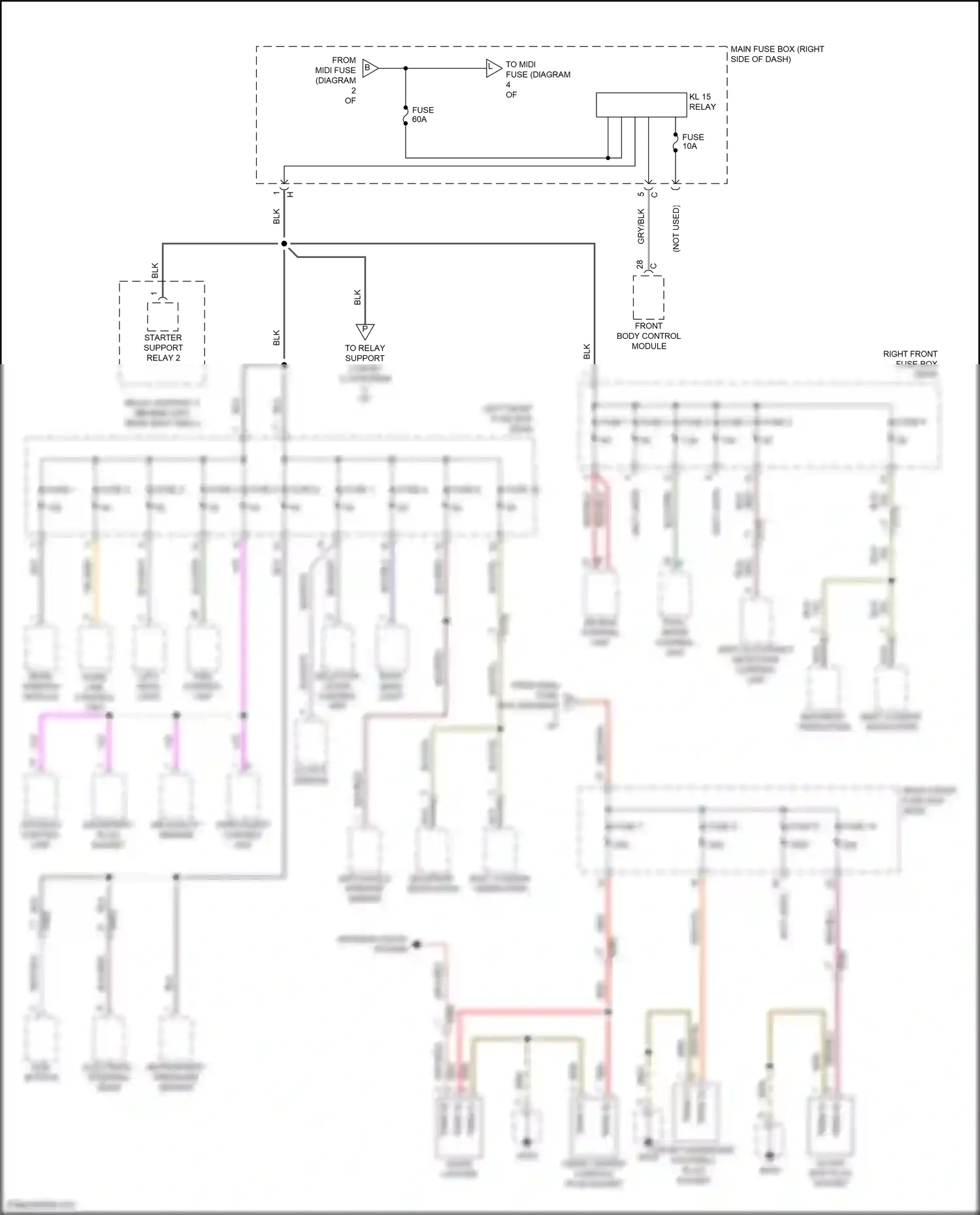 Porsche 911 Carrera 4S 991 (2011-2015) rear window module wiring diagram  (3 of 5)