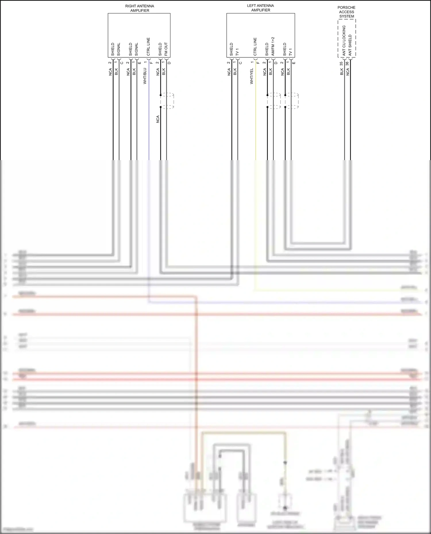 Porsche 911 Carrera 4S 991 (2011-2015) right front mid-range speaker wiring diagram  (1 of 4)
