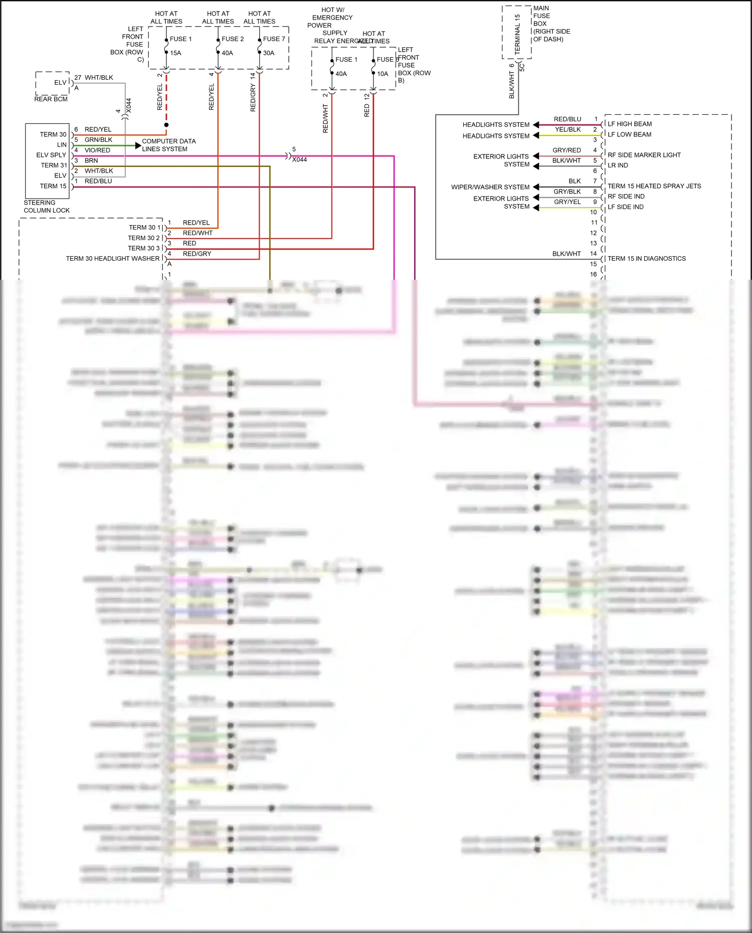 Porsche 911 Carrera 4S 991 (2011-2015) shift interlock system wiring diagram  (1 of 1)