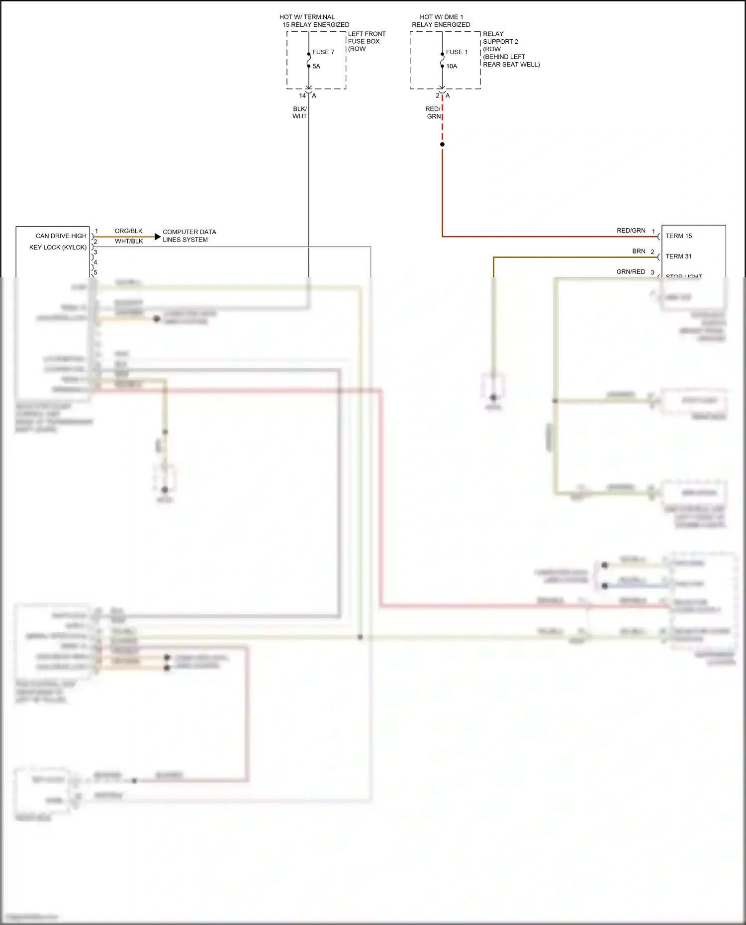 Porsche 911 Carrera 4S 991 (2011-2015) shiftlock - wiring diagram  (2 of 2)