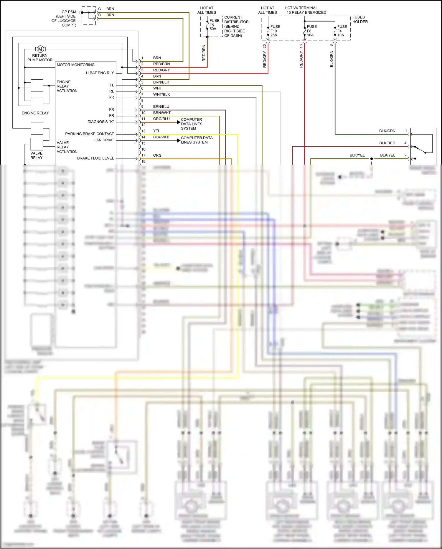 Porsche 911 Carrera 4S 991 (2011-2015) speed sensor wiring diagram  (1 of 1)