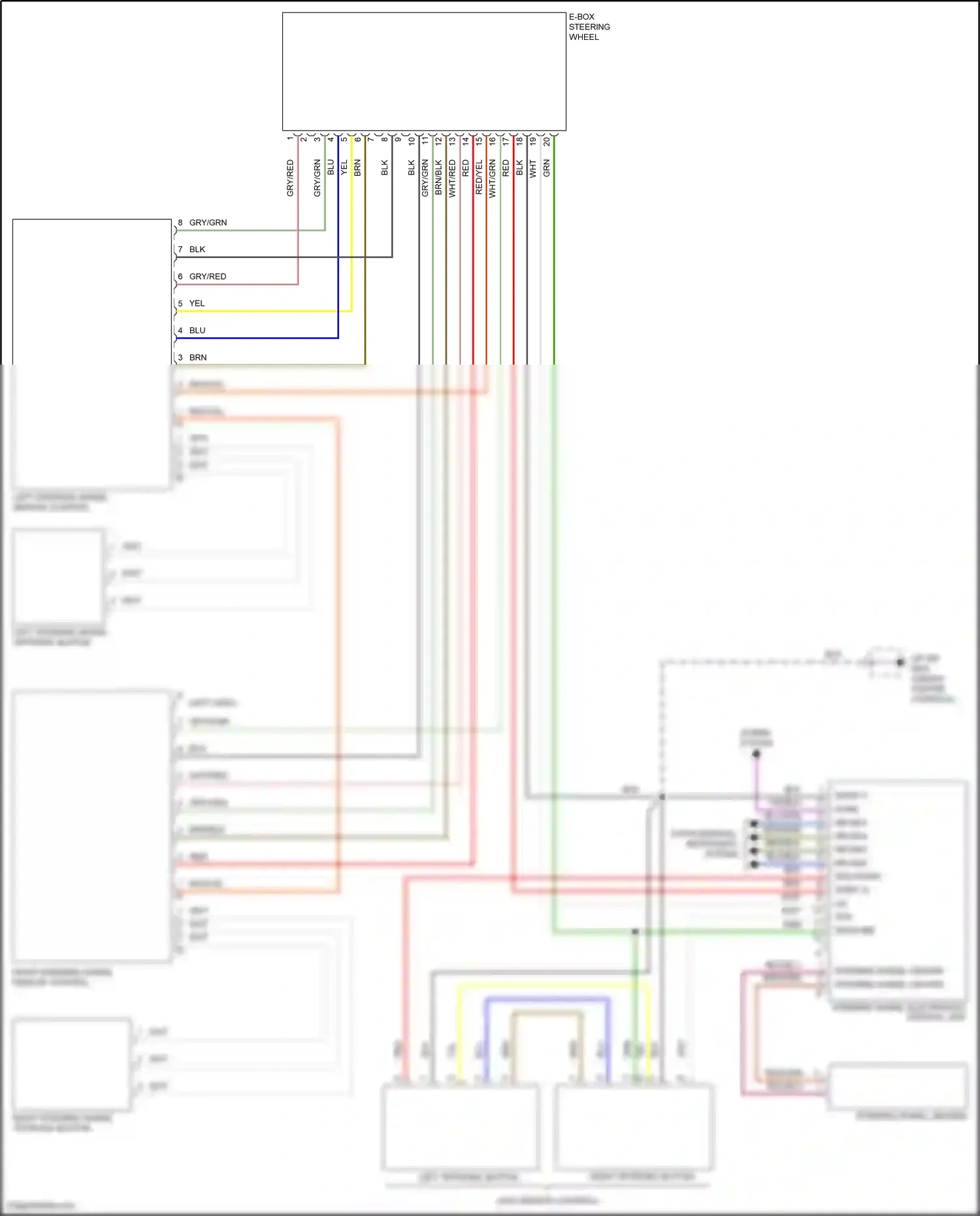 Porsche 911 Carrera 4S 991 (2011-2015) steering wheel electronics control unit wiring diagram  (1 of 3)