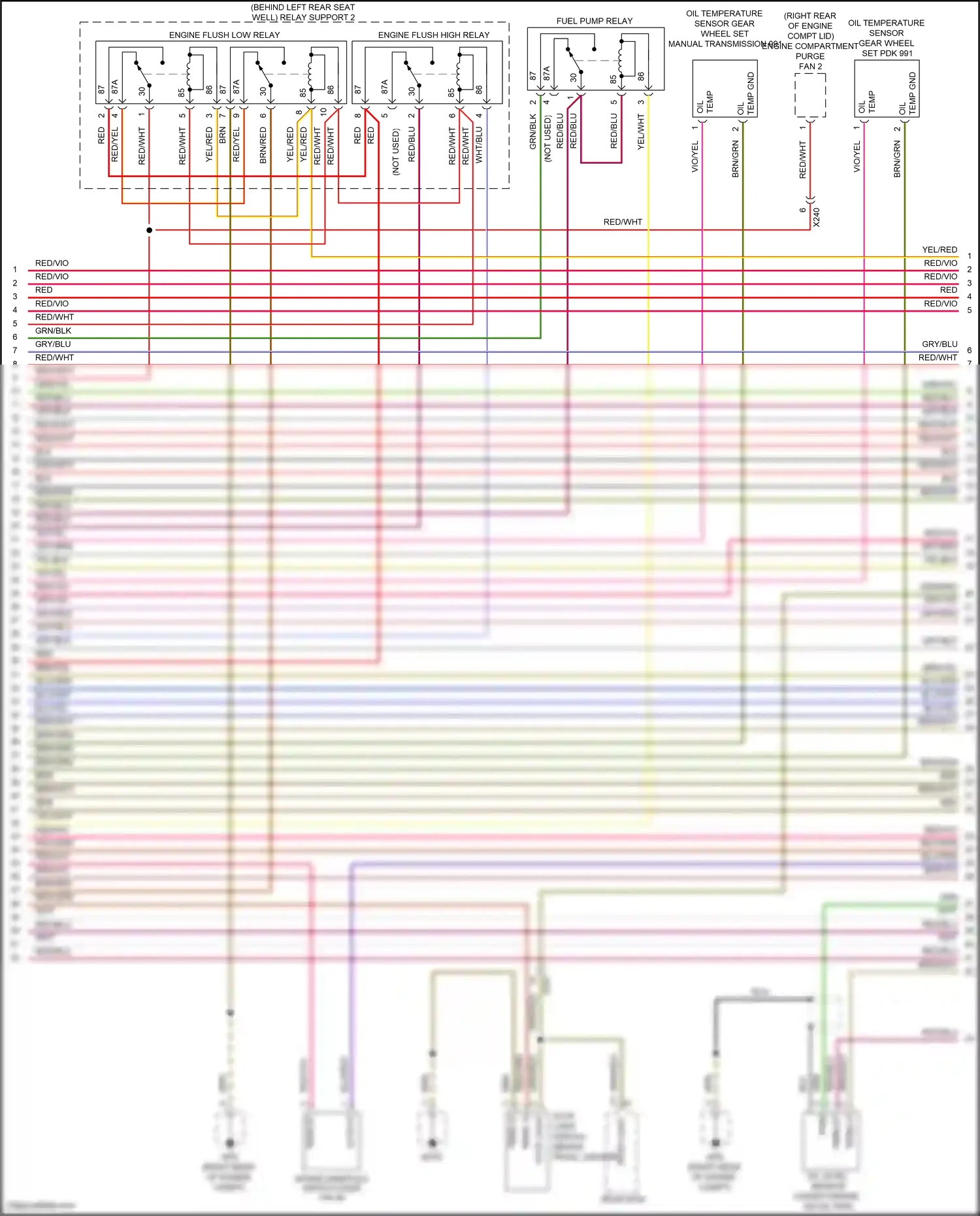 Porsche 911 Carrera 4S 991 (2011-2015) stop light switch wiring diagram  (5 of 6)