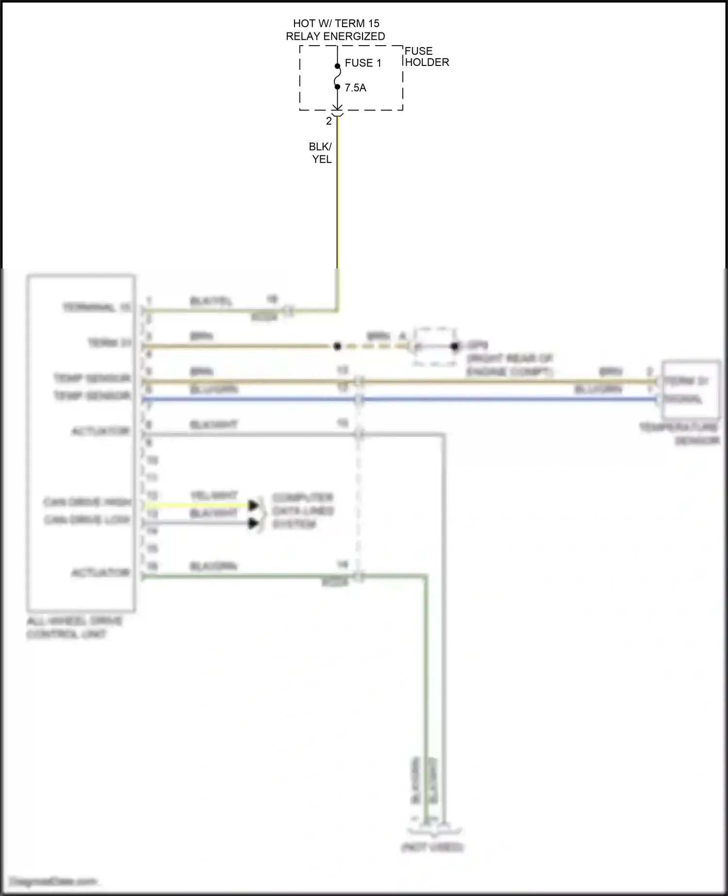 Porsche 911 Carrera 4S 991 (2011-2015) temp sensor wiring diagram  (1 of 1)