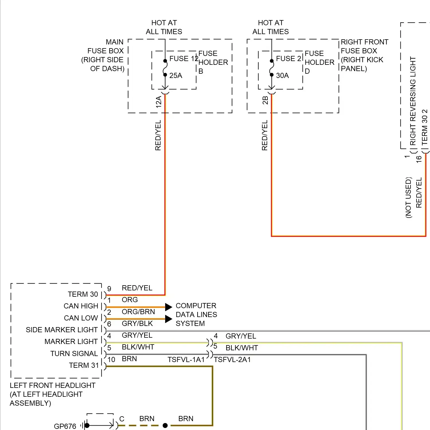 demo - Exterior lights circuit (1 of 2) Exterior lights circuit (1 of 2)