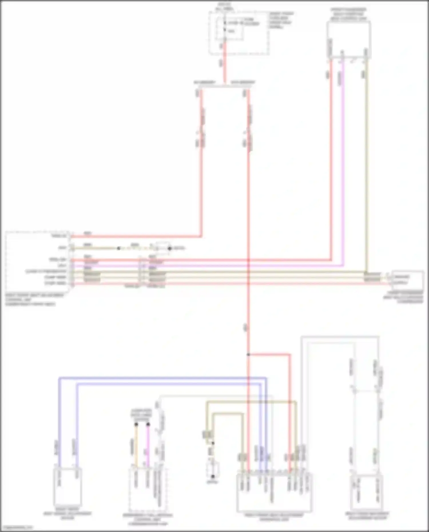 Wiring diagram crash signal for Porsche 911 Carrera 4S 992 (2018-2024) (2 of 3)