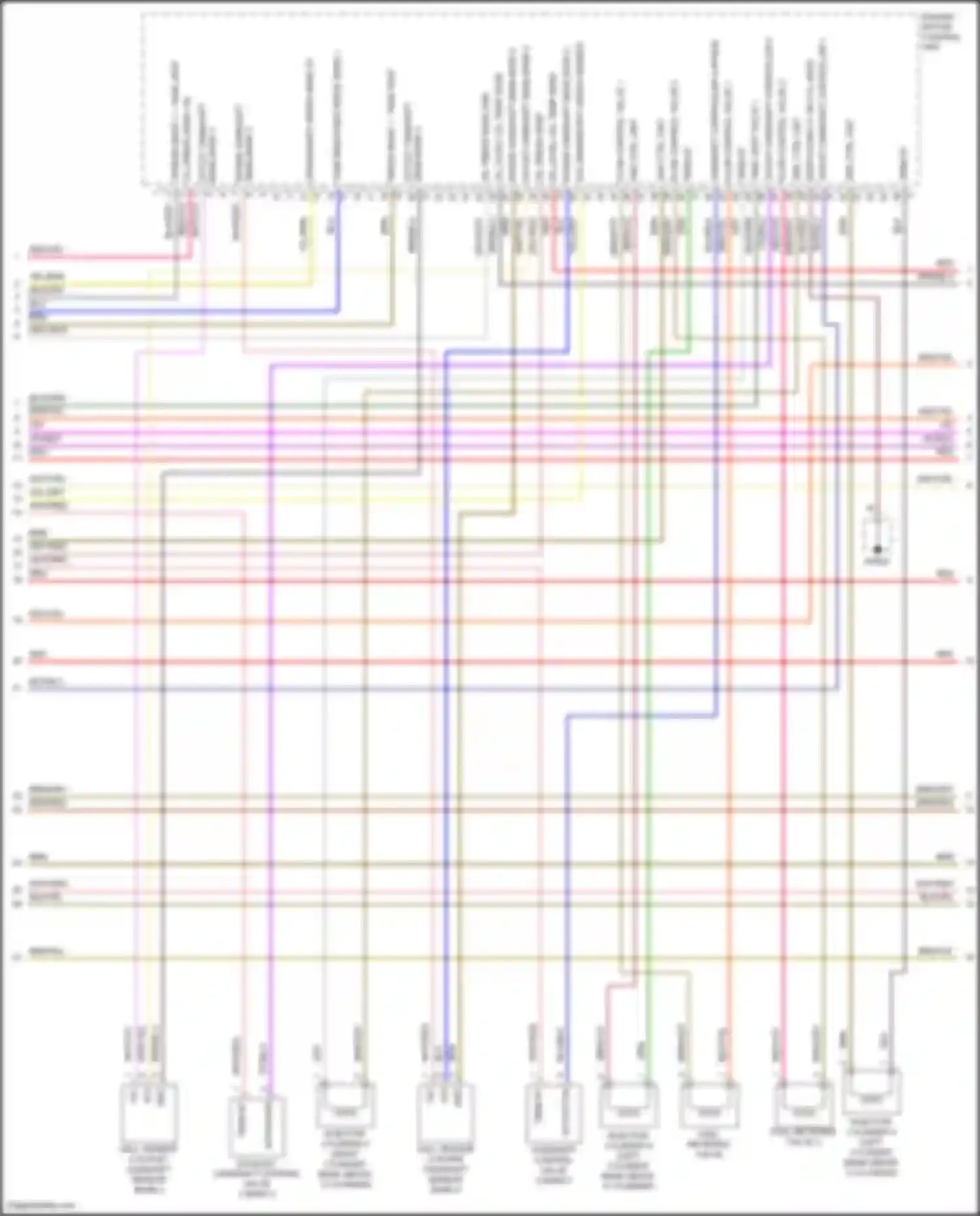 Wiring diagram flow control valve 2 hs for Porsche 911 Carrera 4S 992 (2018-2024) (1 of 2)
