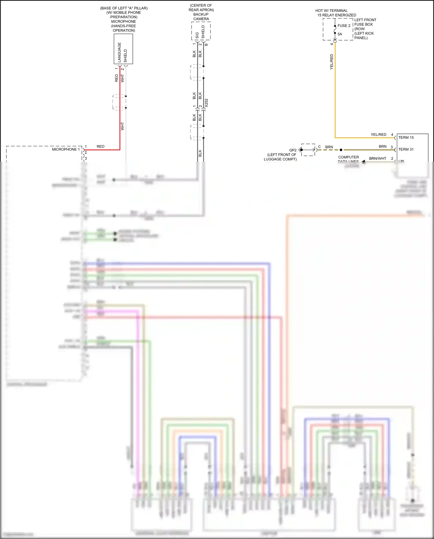 Wiring diagram central processor for Porsche 911 Carrera GTS 991 facelift (2015-2019) (12 of 28)