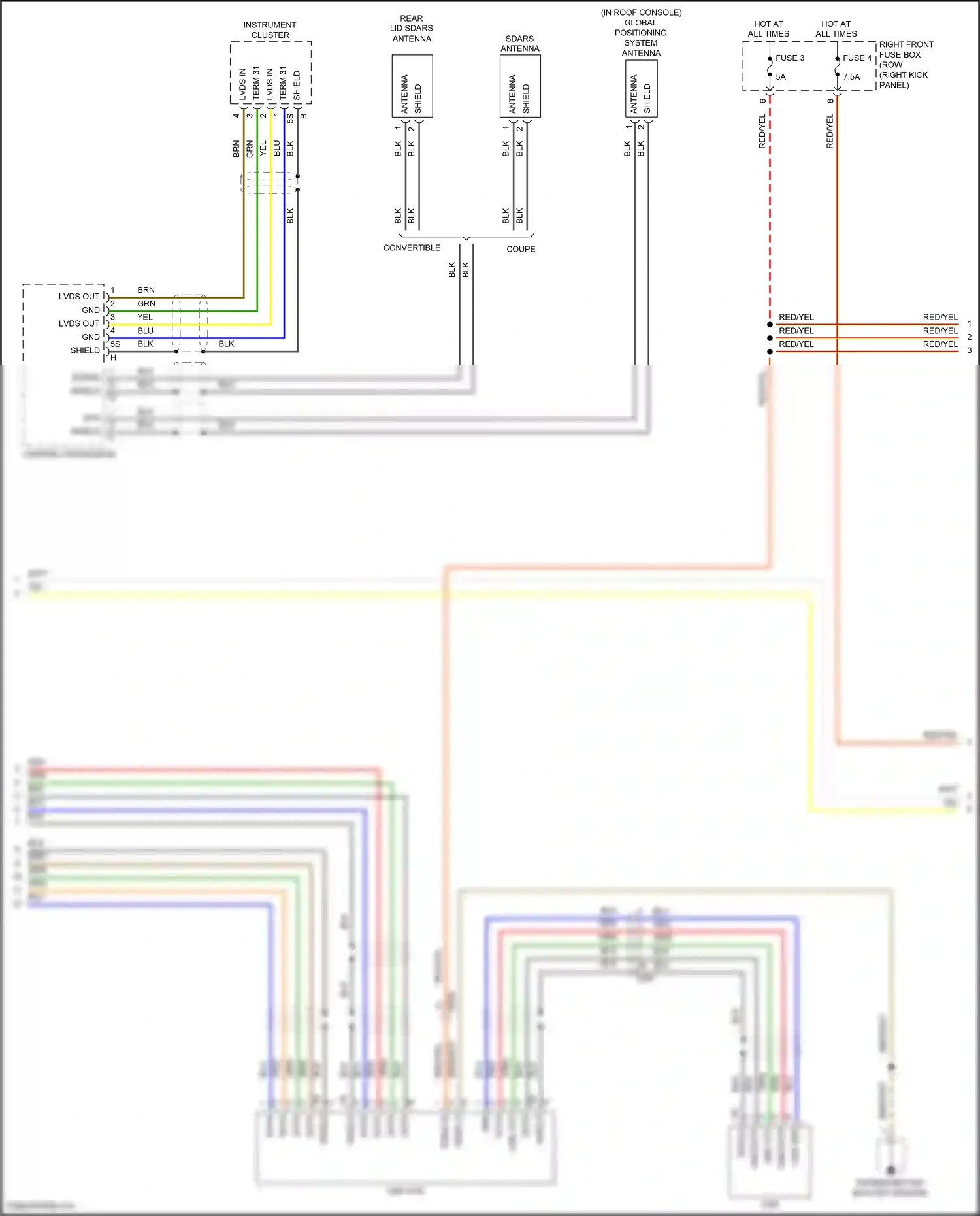 Wiring diagram central processor for Porsche 911 Carrera GTS 991 facelift (2015-2019) (6 of 28)