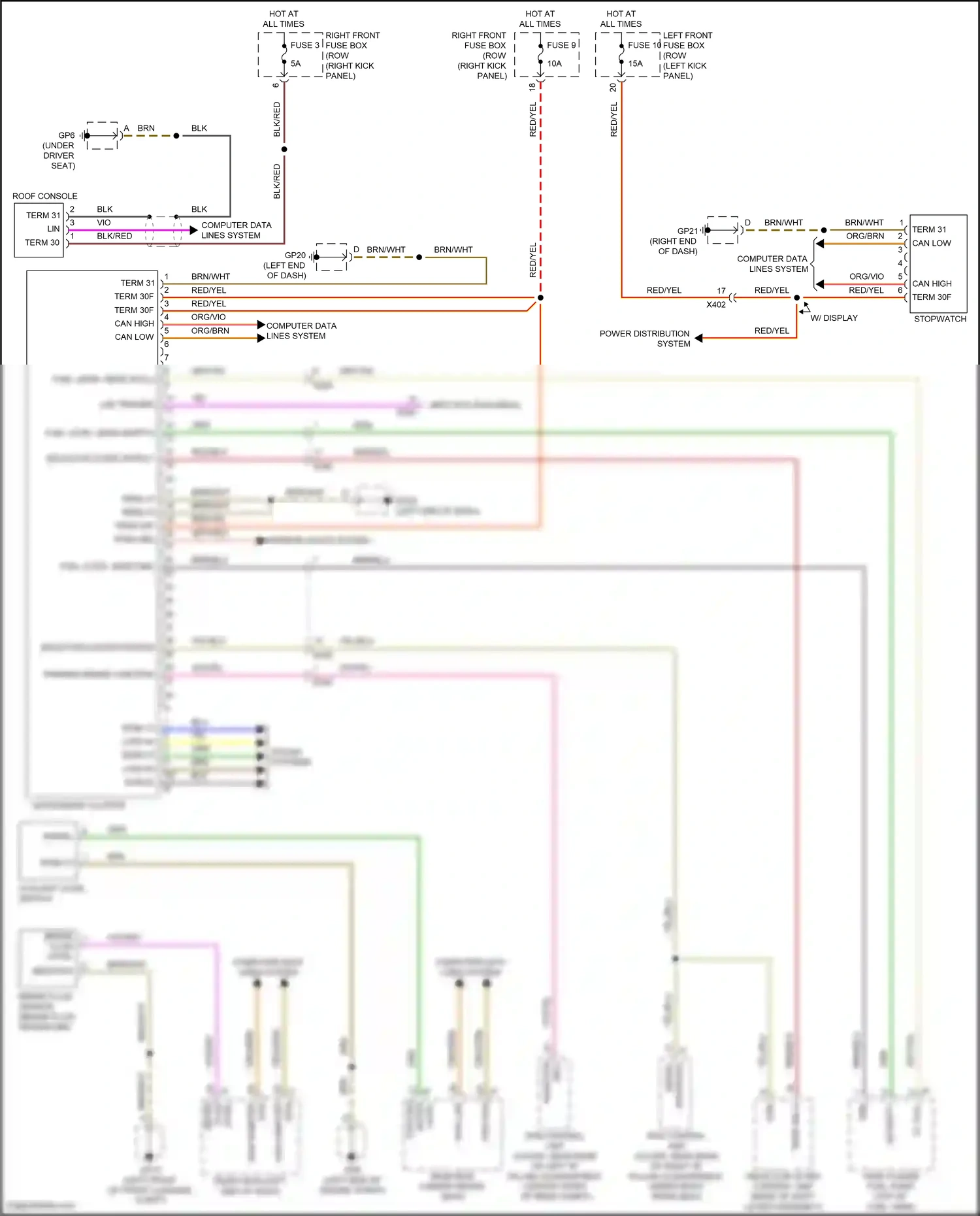 Wiring diagram computer data lines system for Porsche 911 Carrera GTS 991 facelift (2015-2019) (48 of 91)