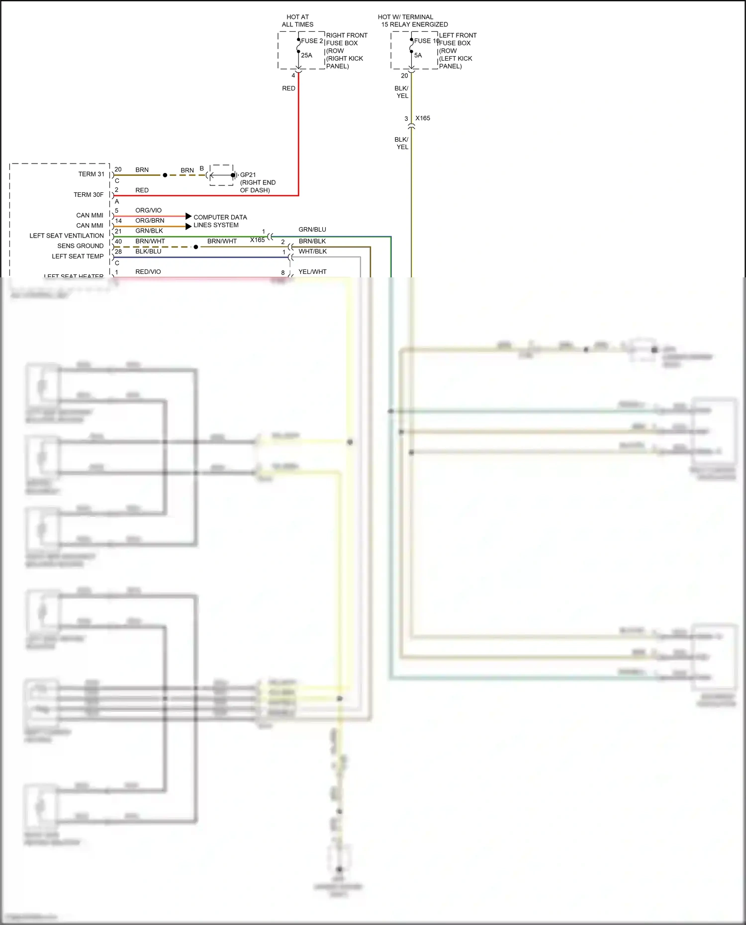 Wiring diagram computer data lines system for Porsche 911 Carrera GTS 991 facelift (2015-2019) (35 of 91)