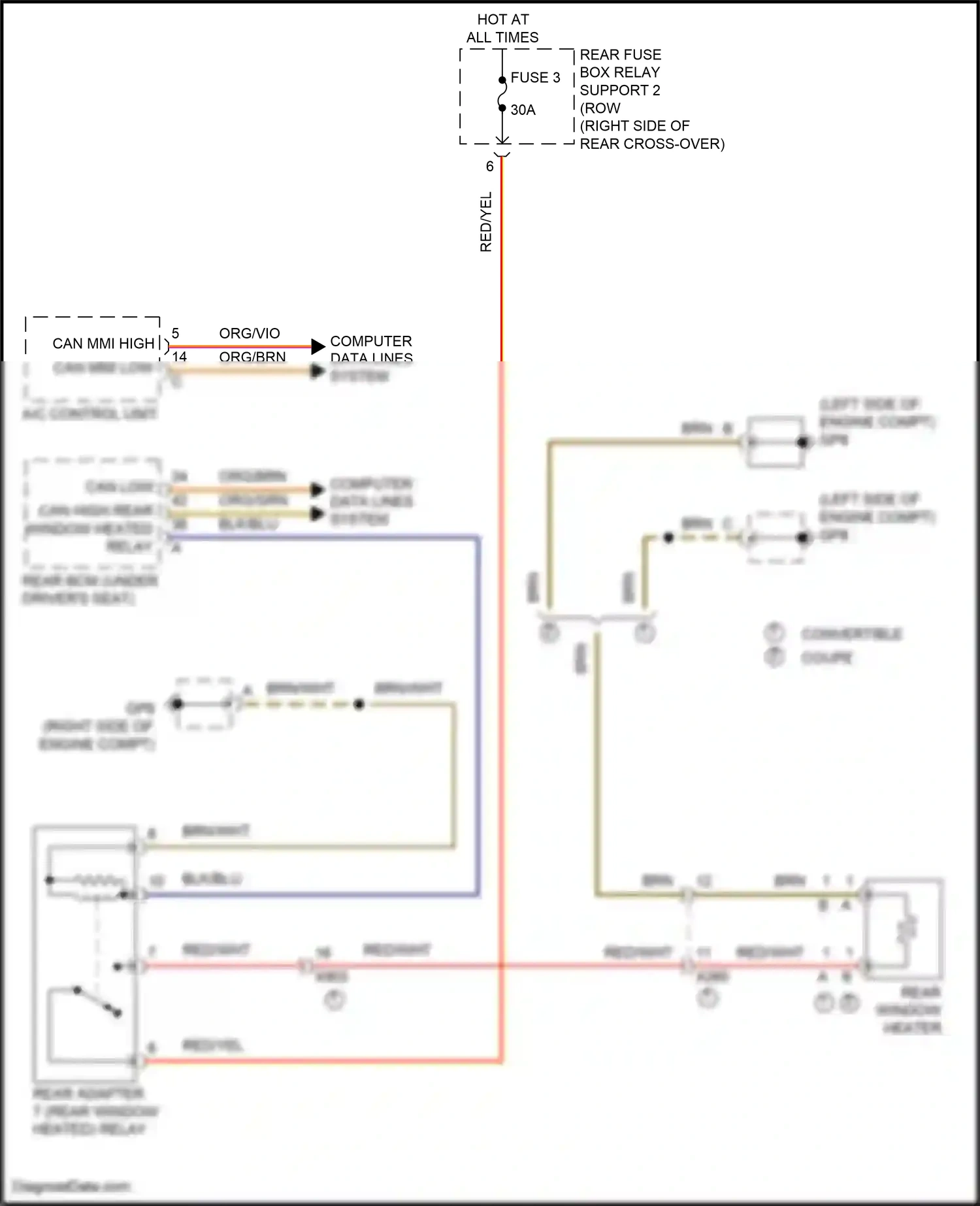 Wiring diagram computer data lines system for Porsche 911 Carrera GTS 991 facelift (2015-2019) (3 of 91)