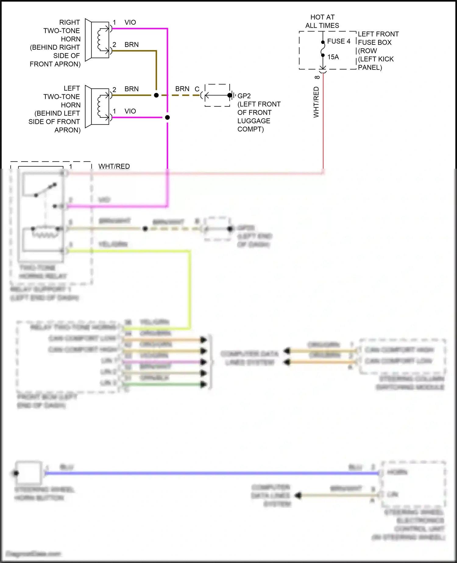 Wiring diagram computer data lines system for Porsche 911 Carrera GTS 991 facelift (2015-2019) (55 of 91)