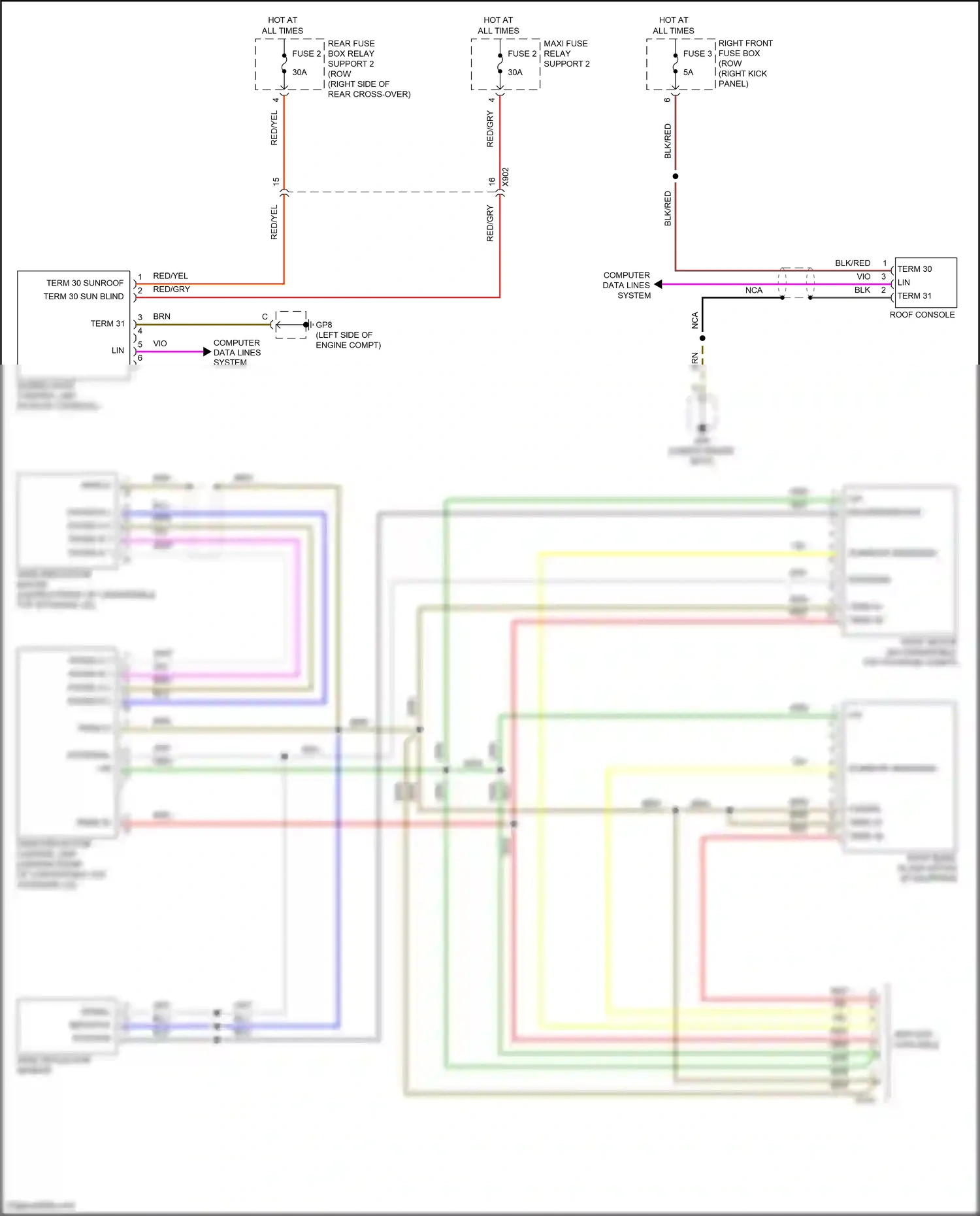 Wiring diagram computer data lines system for Porsche 911 Carrera GTS 991 facelift (2015-2019) (28 of 91)