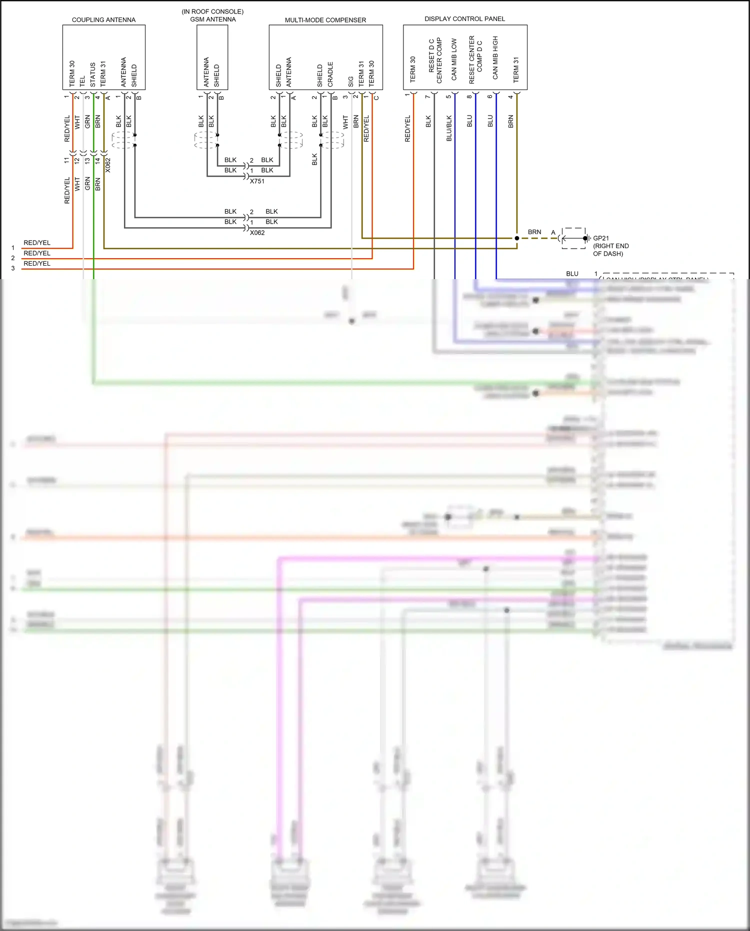 Wiring diagram computer data lines system for Porsche 911 Carrera GTS 991 facelift (2015-2019) (39 of 91)