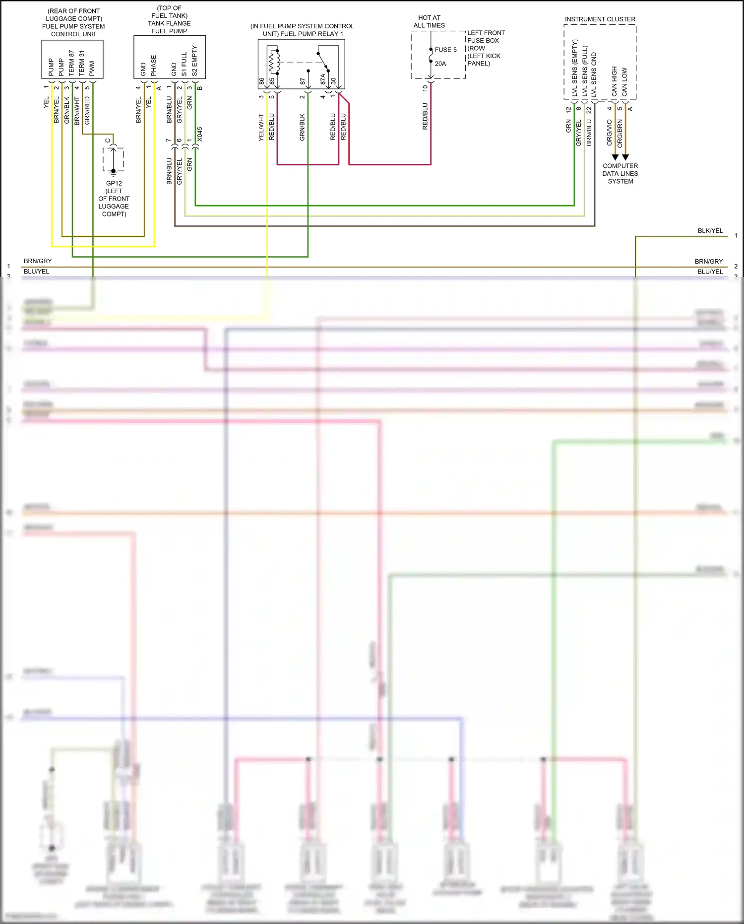 Wiring diagram computer data lines system for Porsche 911 Carrera GTS 991 facelift (2015-2019) (90 of 91)